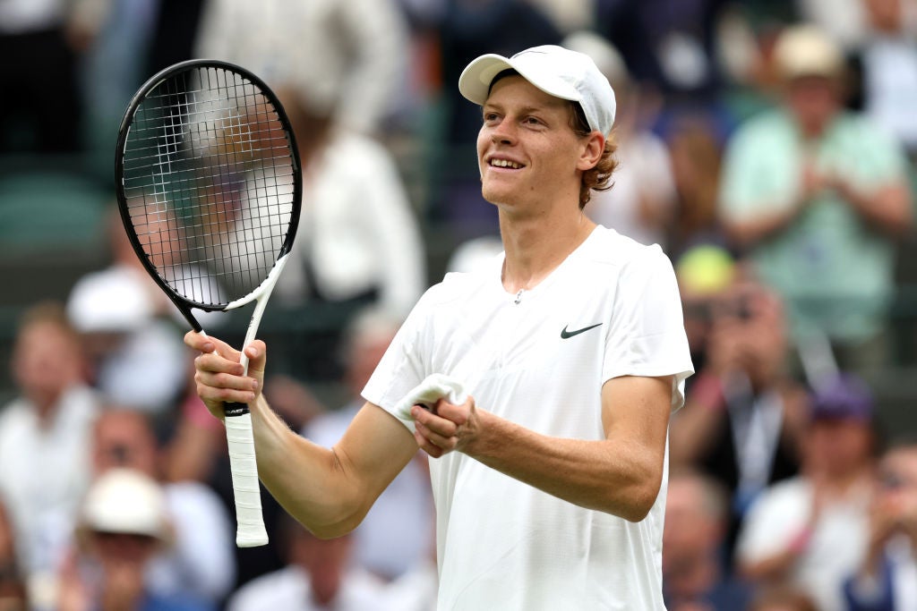 Jannik Sinner plays Novak Djokovic in the Wimbledon semi-finals