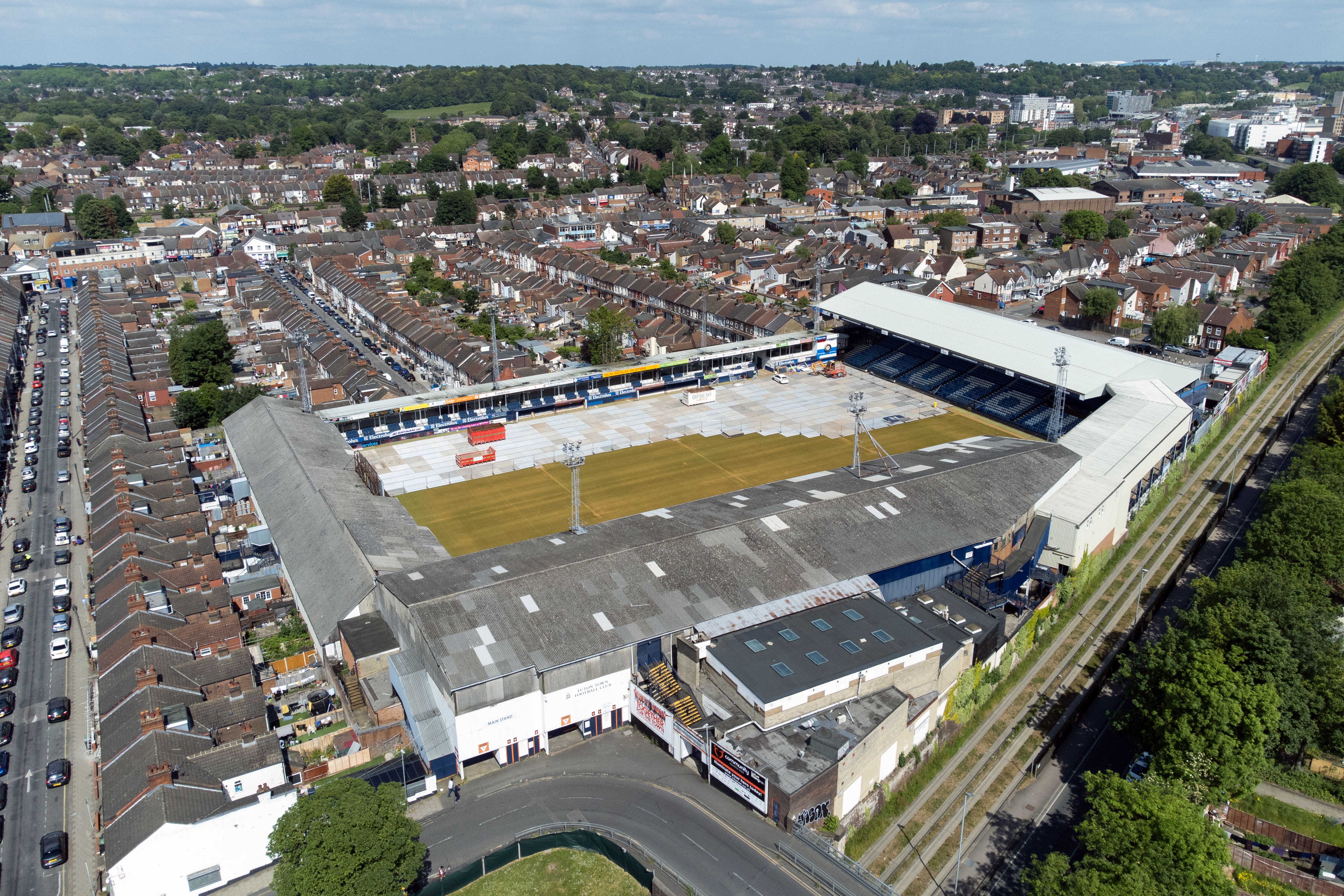 Kenilworth Road is being upgraded ahead of the new Premier League season (Joe Giddens/PA).