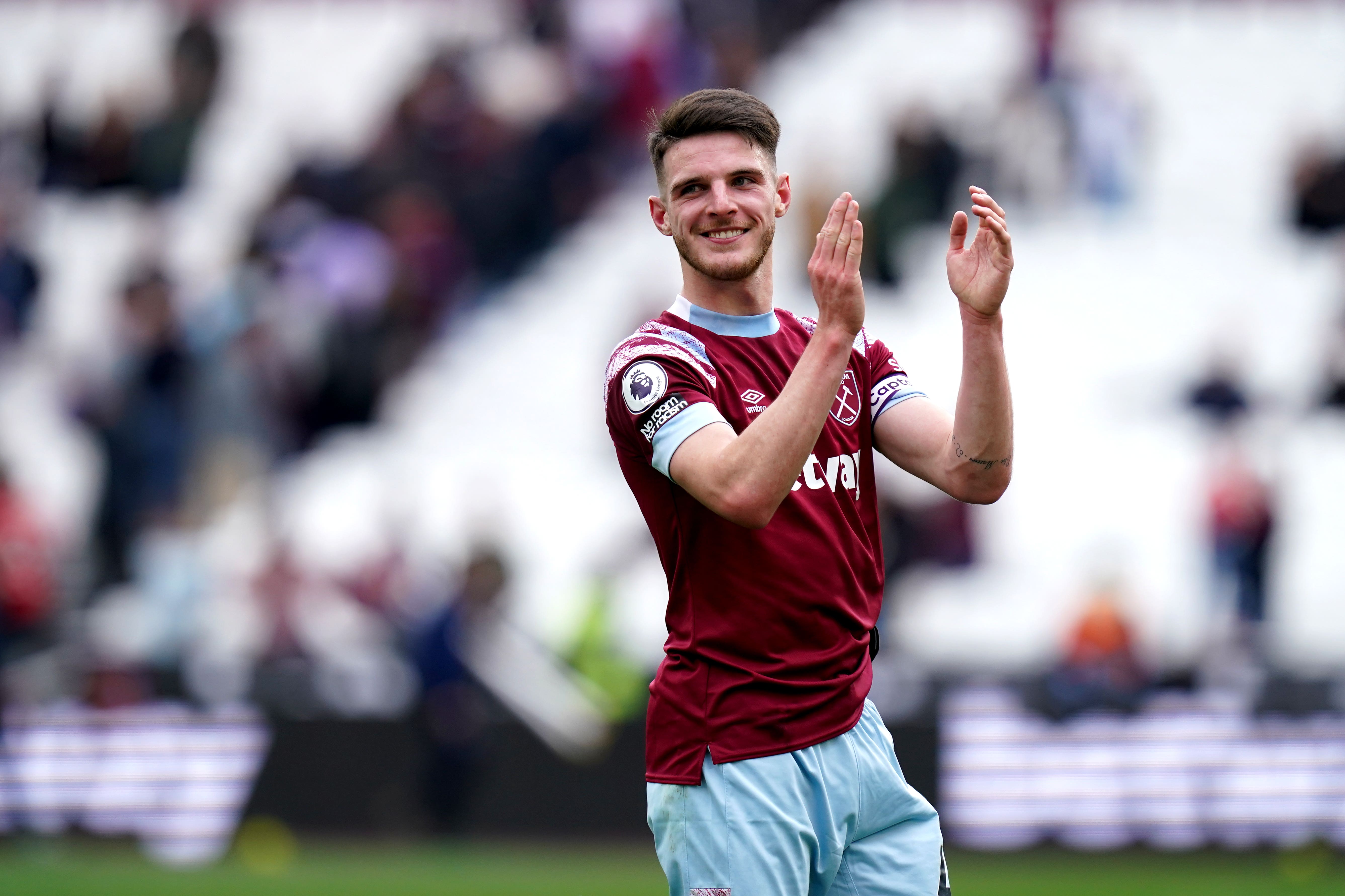 Declan Rice looks set to sign for Arsenal (John Walton/PA)