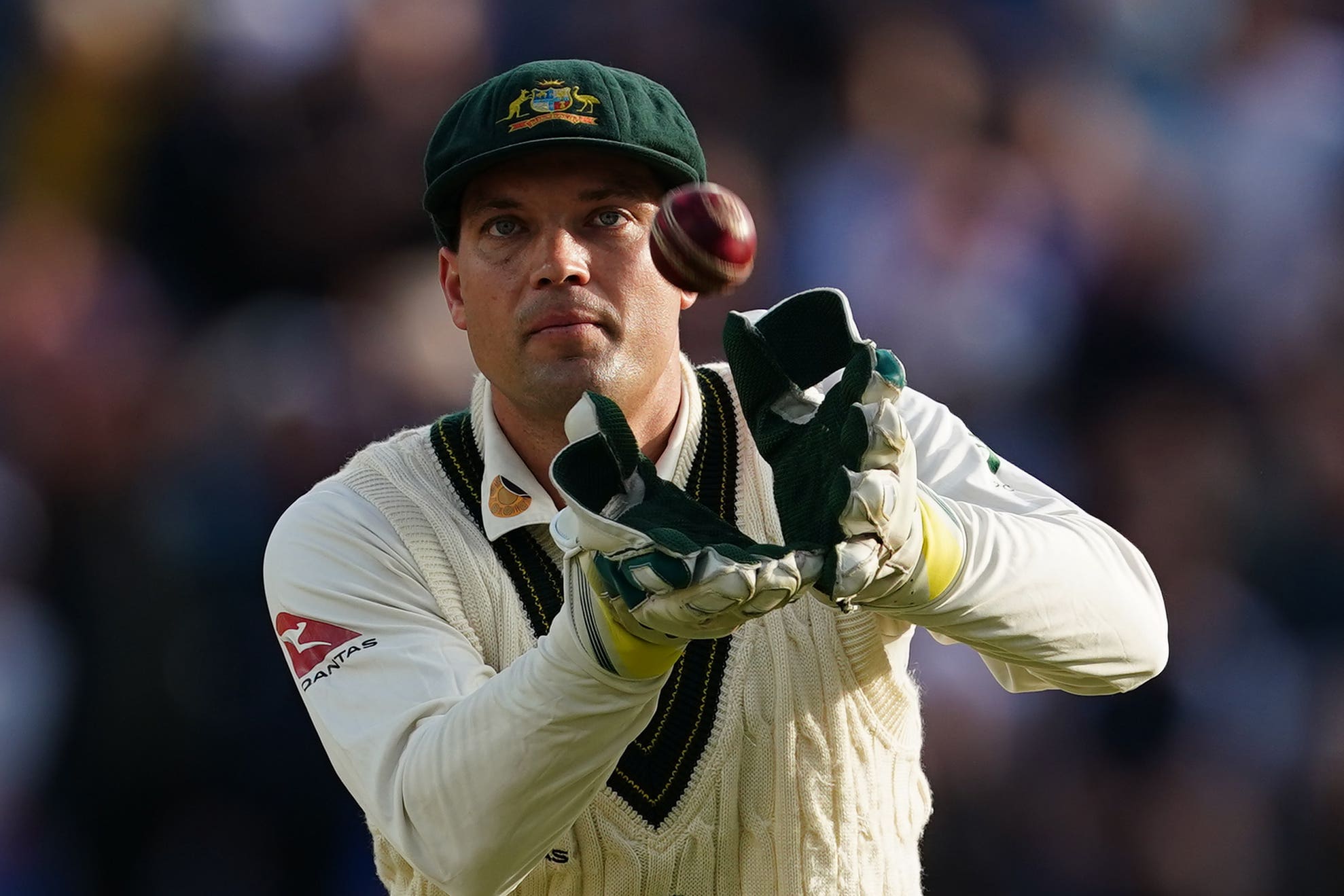 Alex Carey, pictured, defended his stumping of Jonny Bairstow at Lord’s (Mike Egerton/PA)