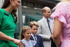 Princess Kate back in Royal Box at Wimbledon with Prince William and two of their children