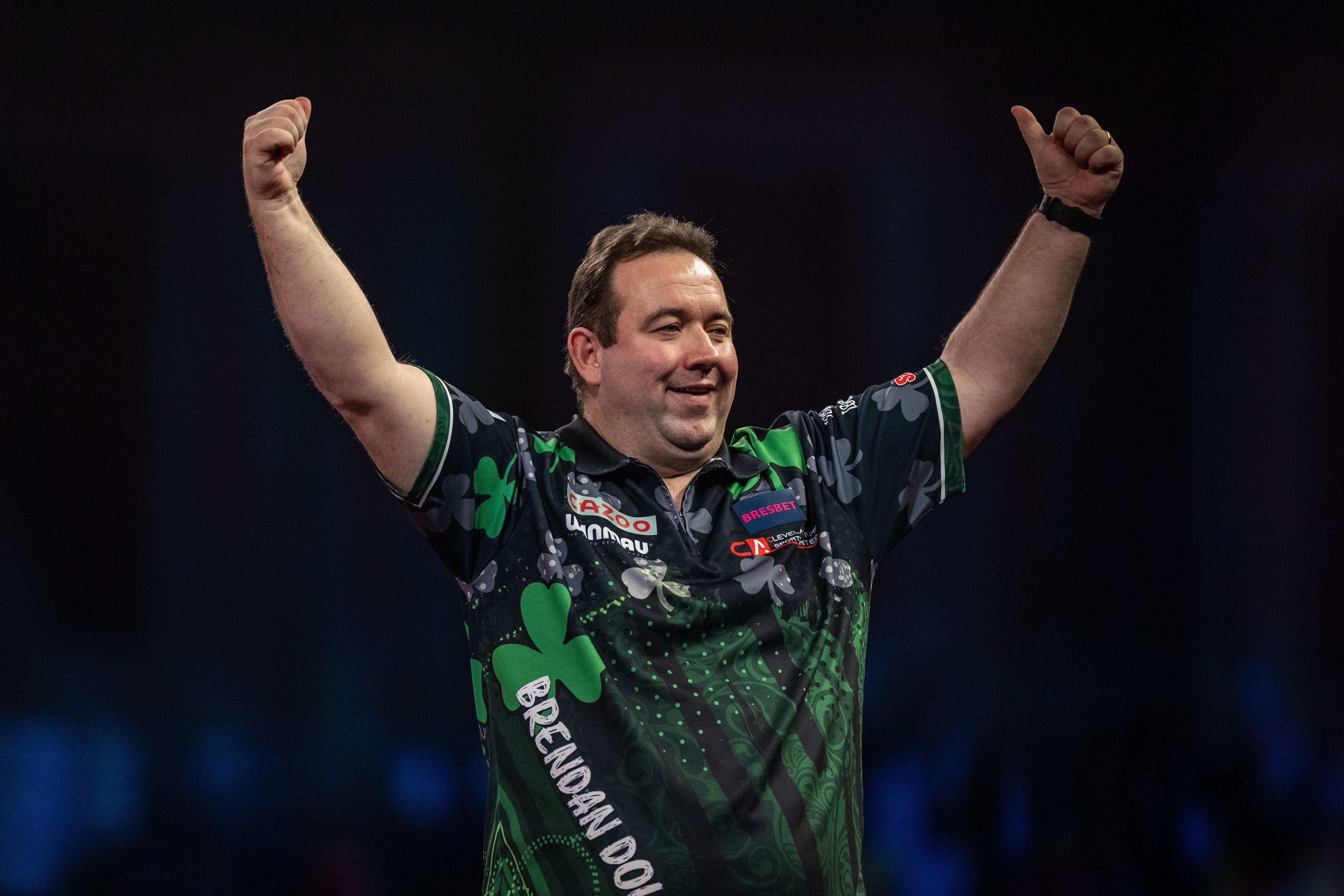 Brendan Dolan produced a major upset at the World Matchplay by knocking out defending champion Michael van Gerwen (Steven Paston/PA)