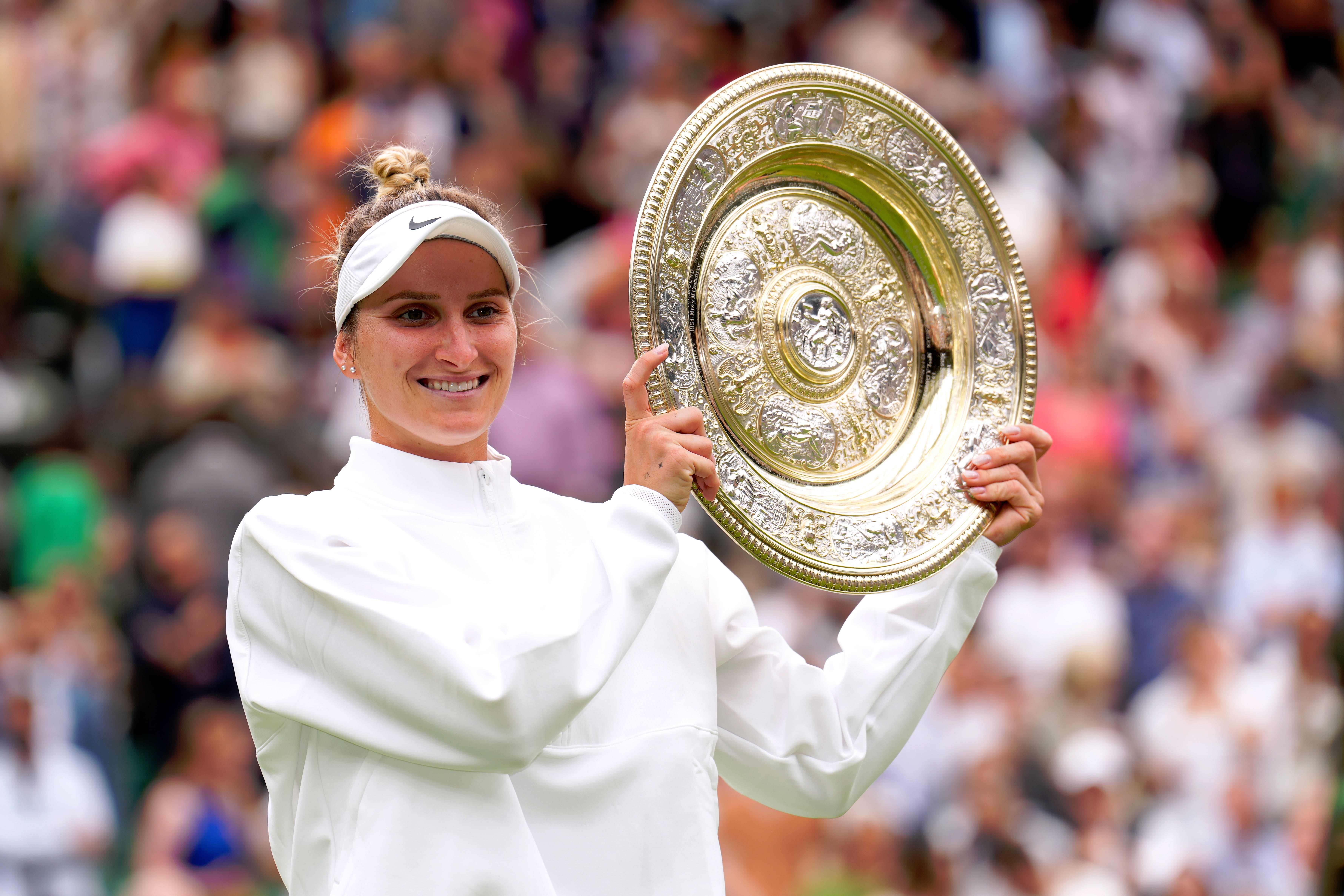 Marketa Vondrousova was the first unseeded player to win Wimbledon (John Walton/PA)