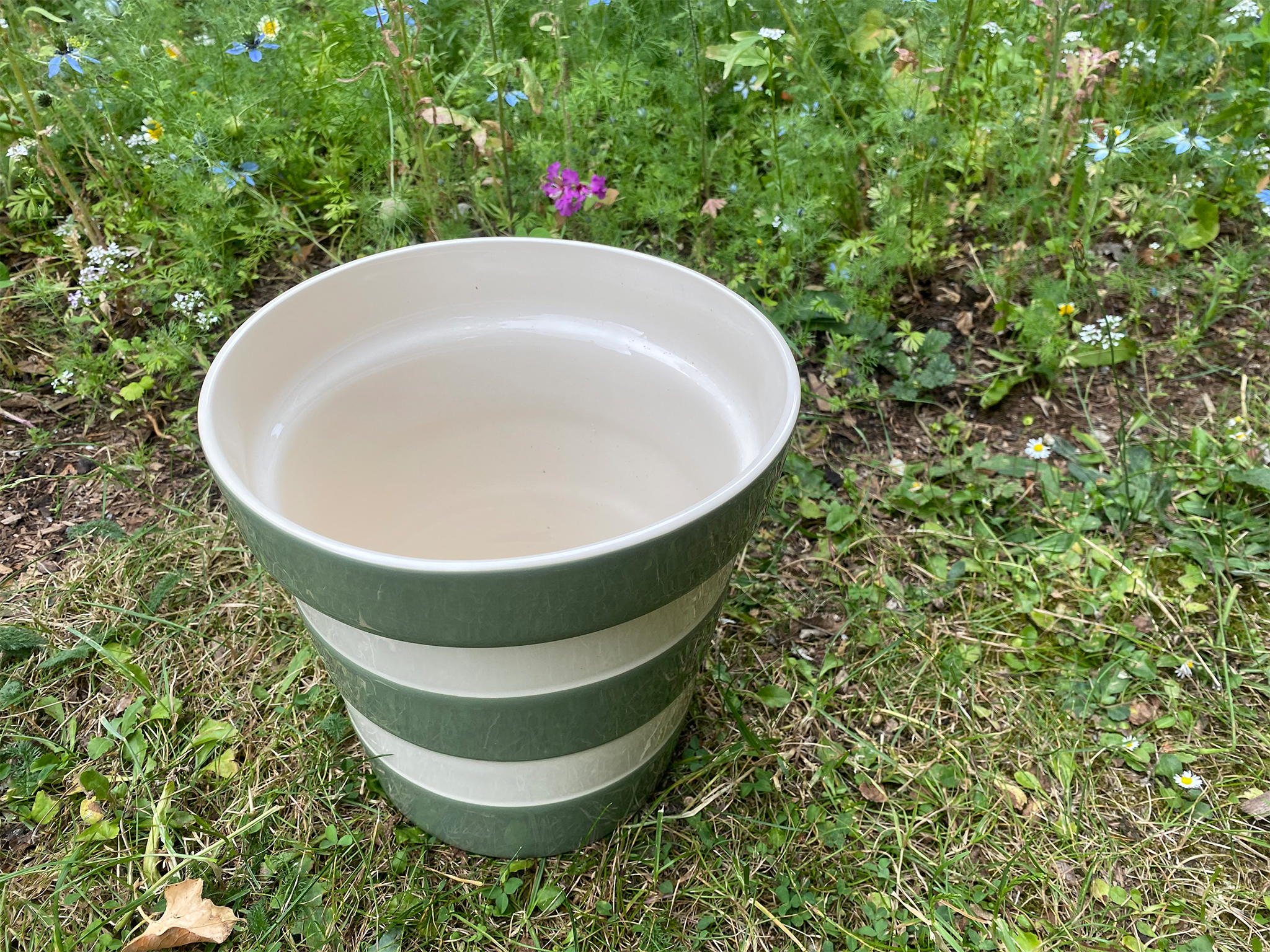 Cornishware coronation planter