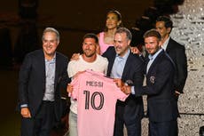 Lionel Messi ‘excited and happy’ to be at Inter Miami as he’s unveiled to fans