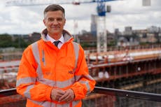 Harper pays tribute to outgoing HS2 chief on visit to station construction site