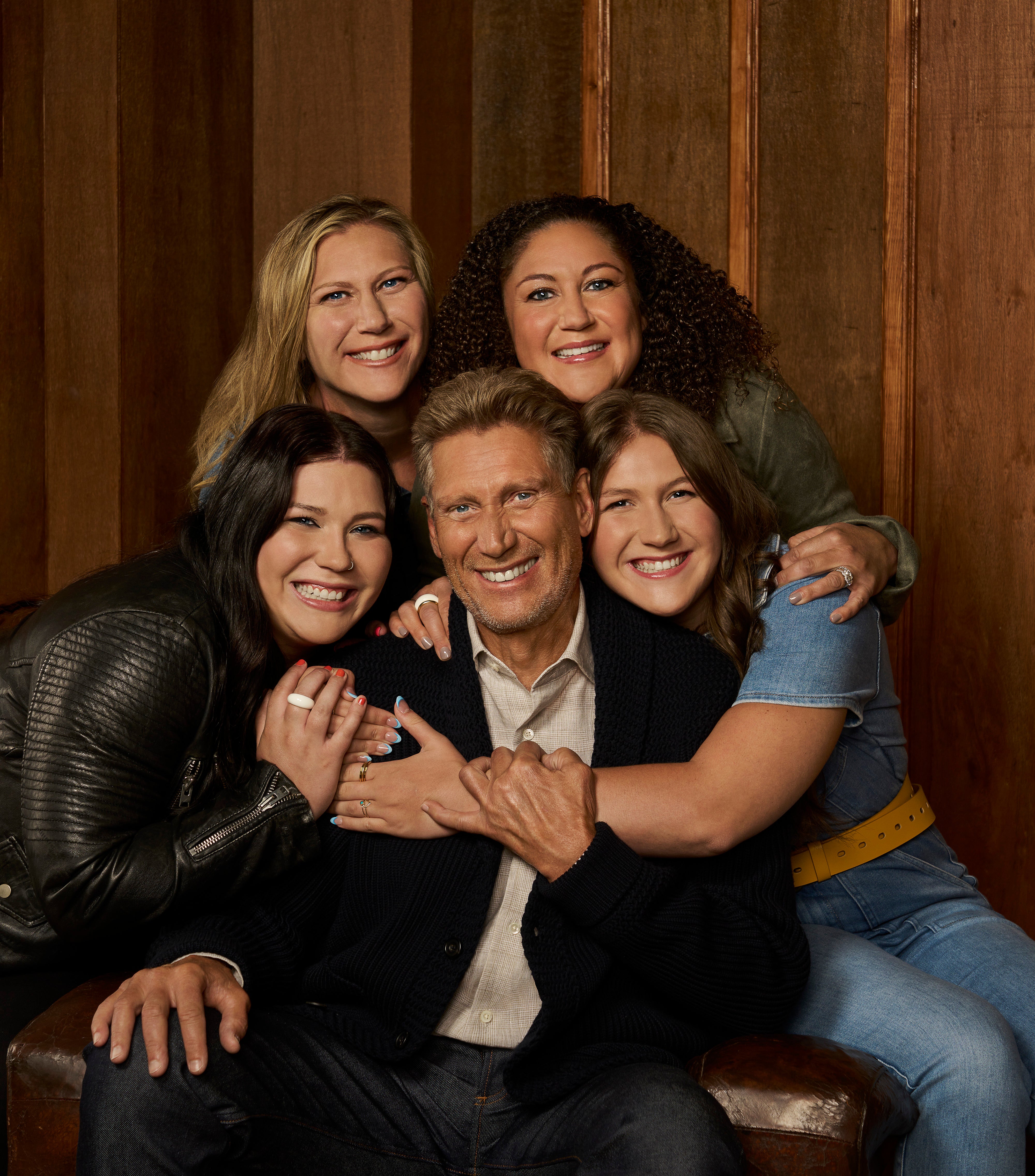 Gerry Turner with his two daughters and two granddaughters