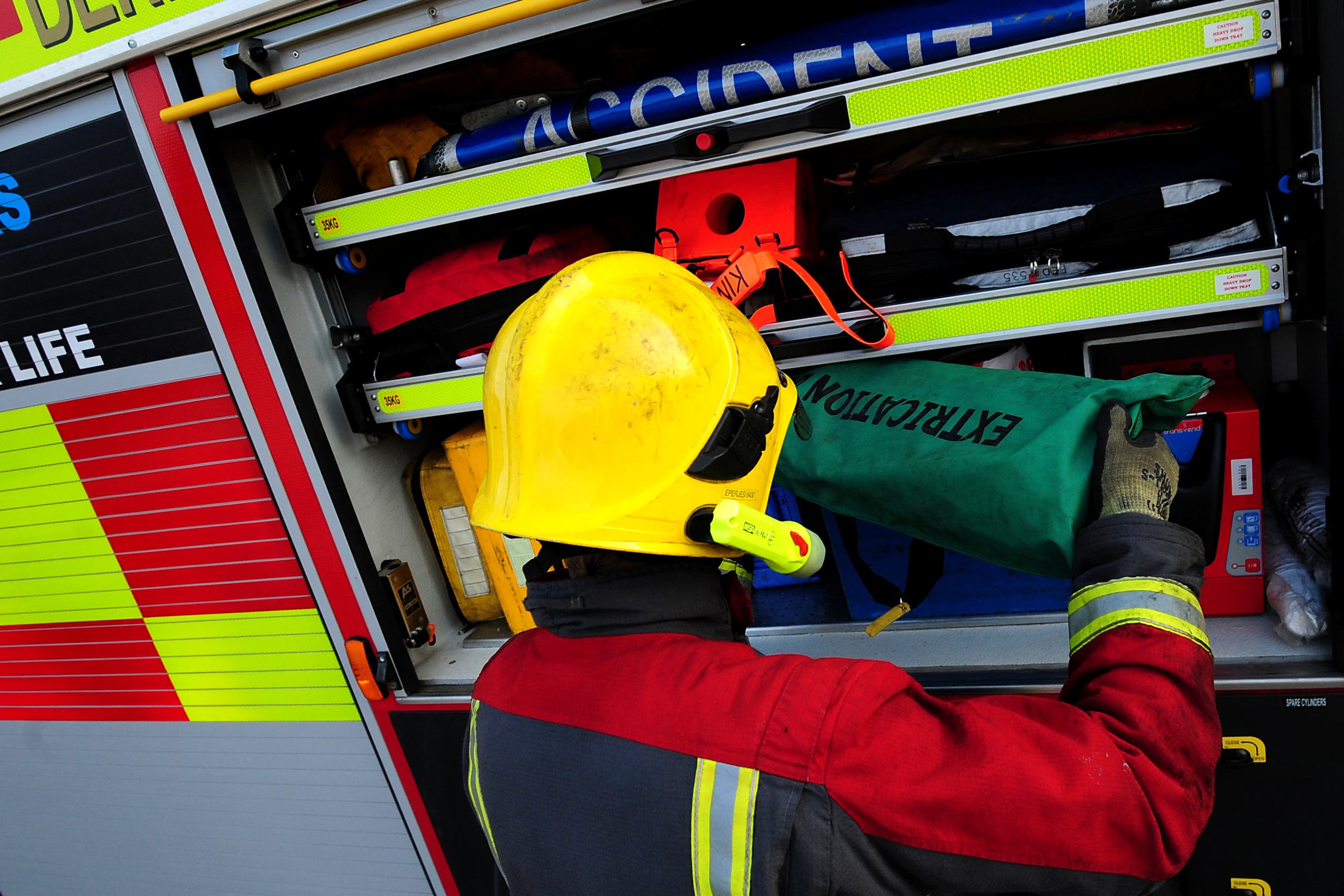 Four crews tackled the fire in Bathgate Street, Glasgow (PA)