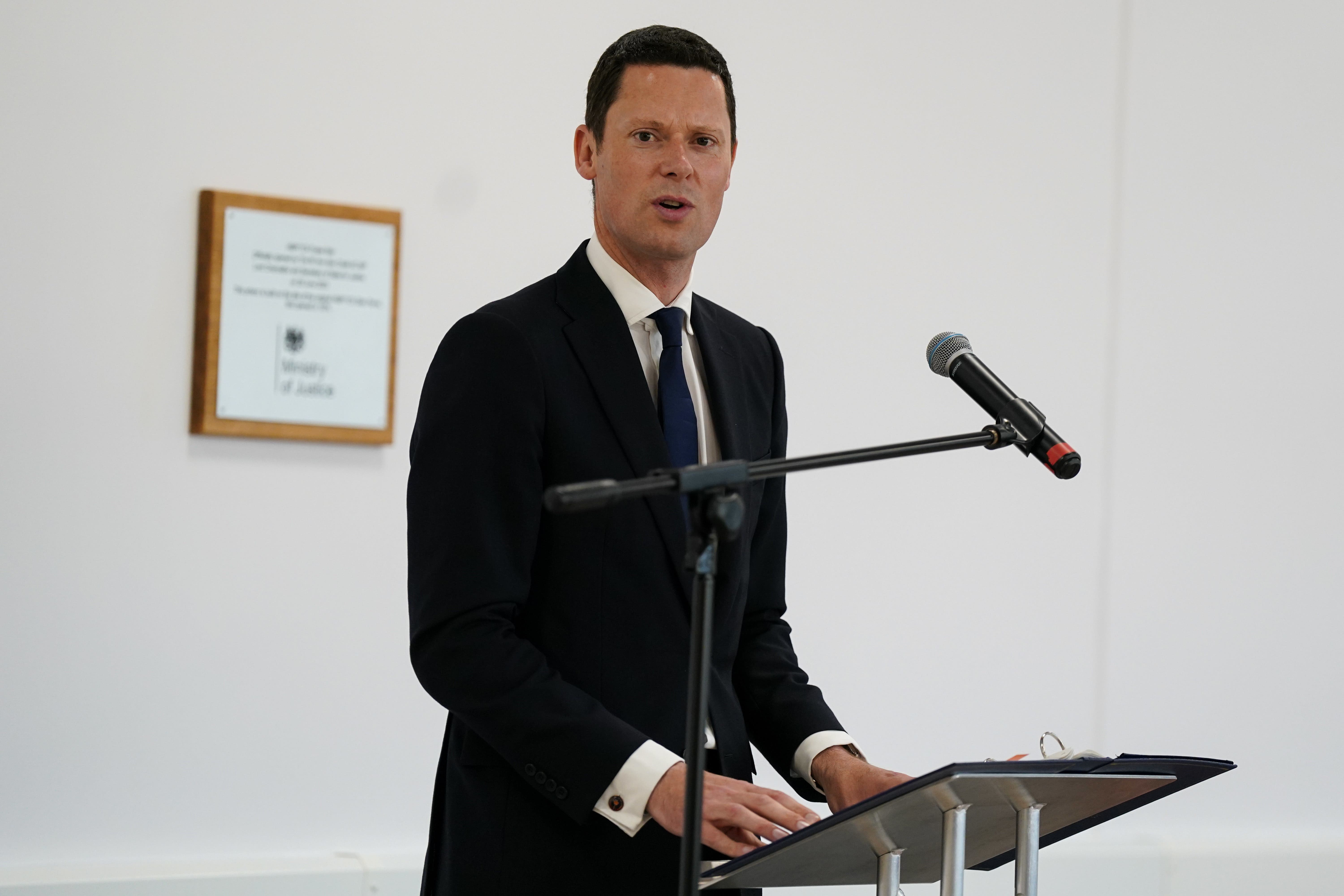 Alex Chalk has said the provision of places in prison is under pressure (Jacob King/PA)