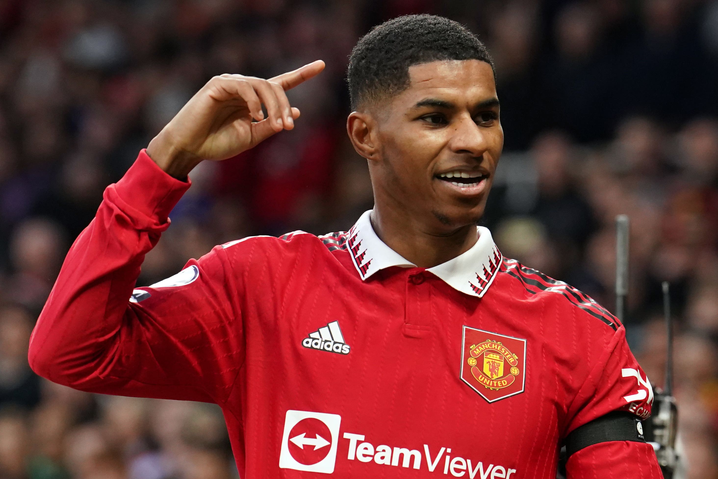 Marcus Rashford will stay at Manchester United until 2028 (Martin Rickett/PA)