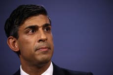 Call early election to ‘minimise’ losses, senior Tory tells Rishi Sunak