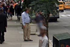 Eerie Google Street View appears to capture Gilgo Beach suspect Rex Heuermann chatting to woman near office
