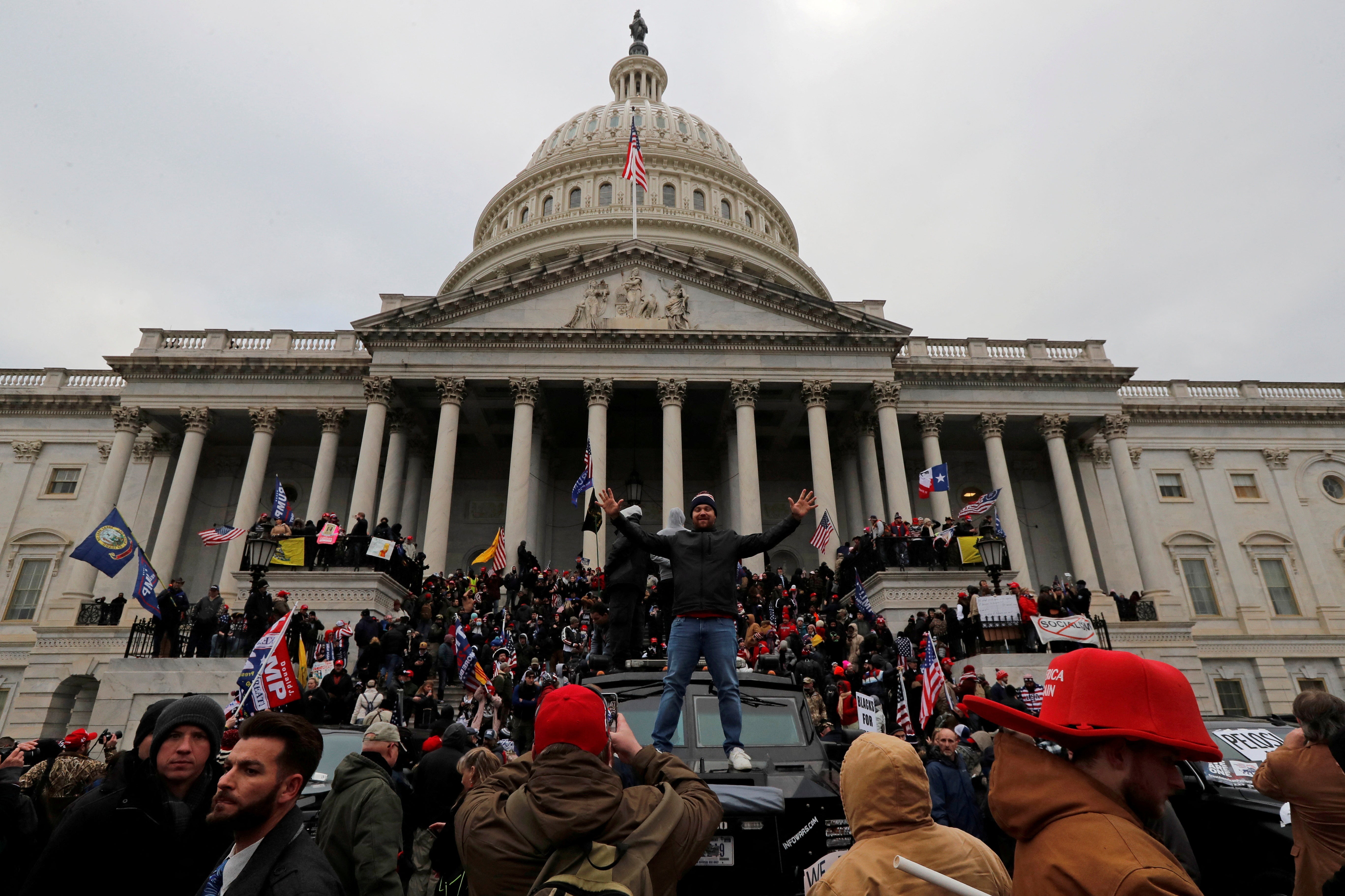 A mob of Donald Trump’s supporters breached the Capitol on 6 January 2021, fuelled by a baseless narrative that the 2020 election was stolen from him.