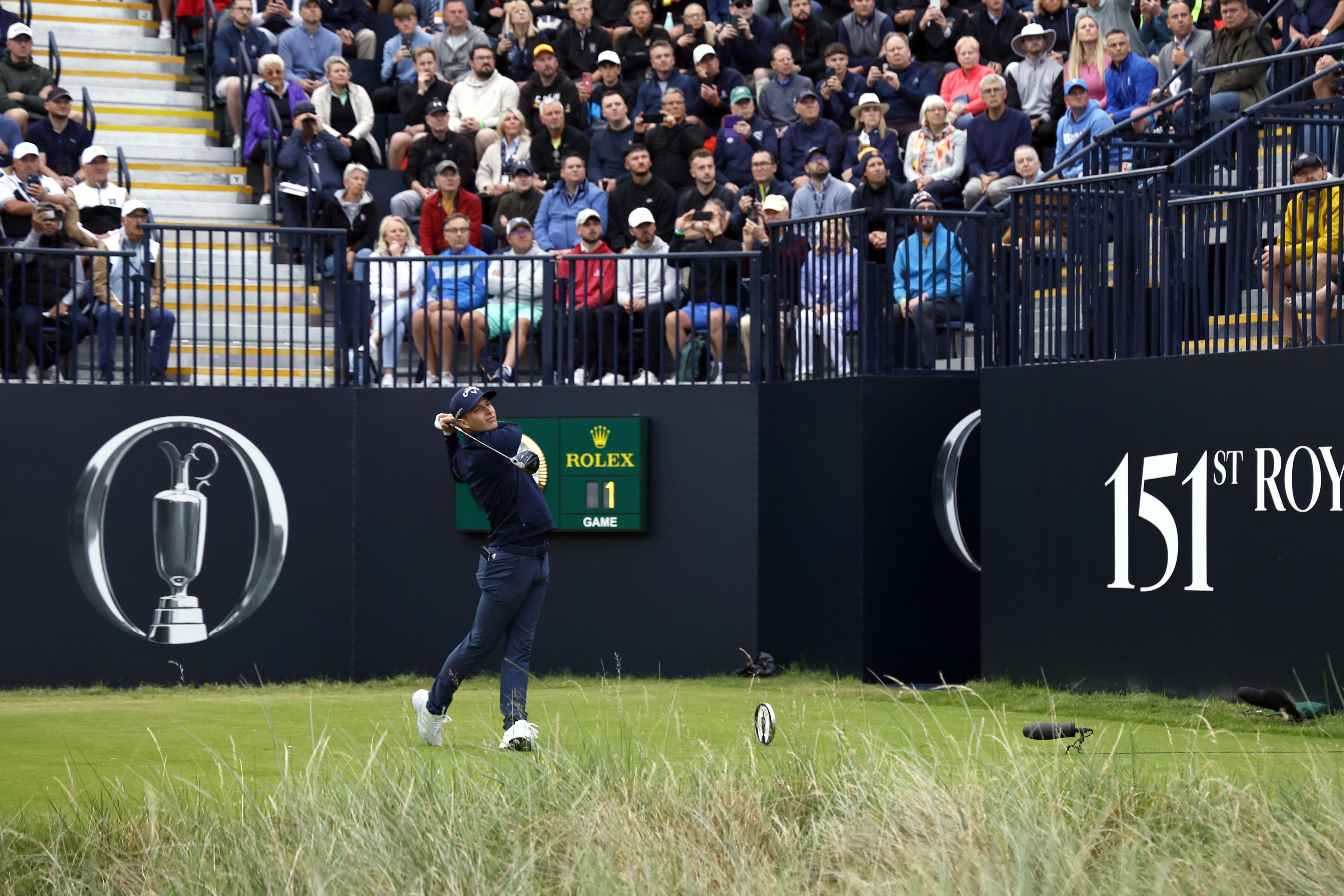 Royal Liverpool member Matthew Jordan was given the honour of starting the 151st Open on his home course (Richard Sellers/PA)