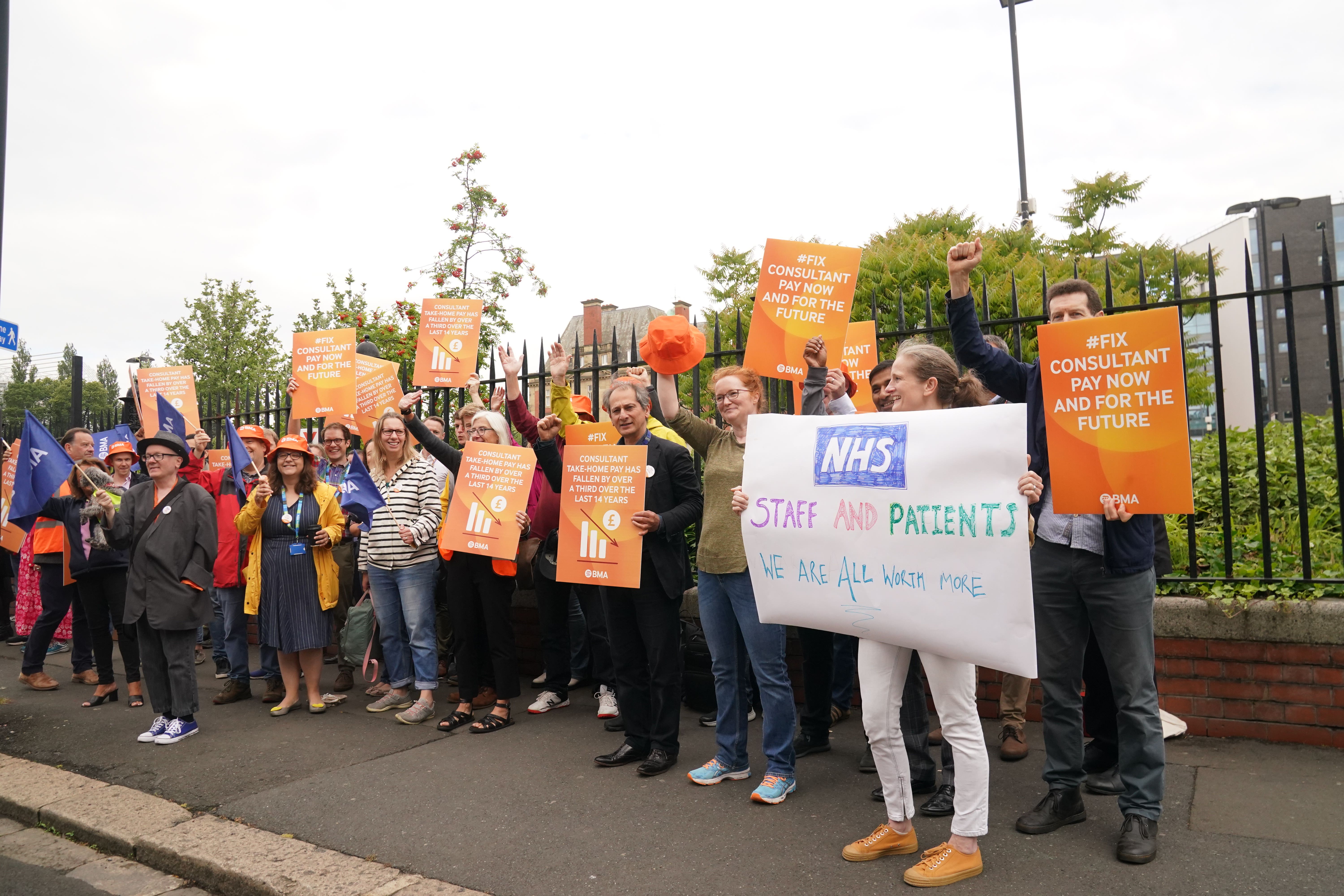 Senior doctors started their 48-hour strike over pay on Thursday (PA)