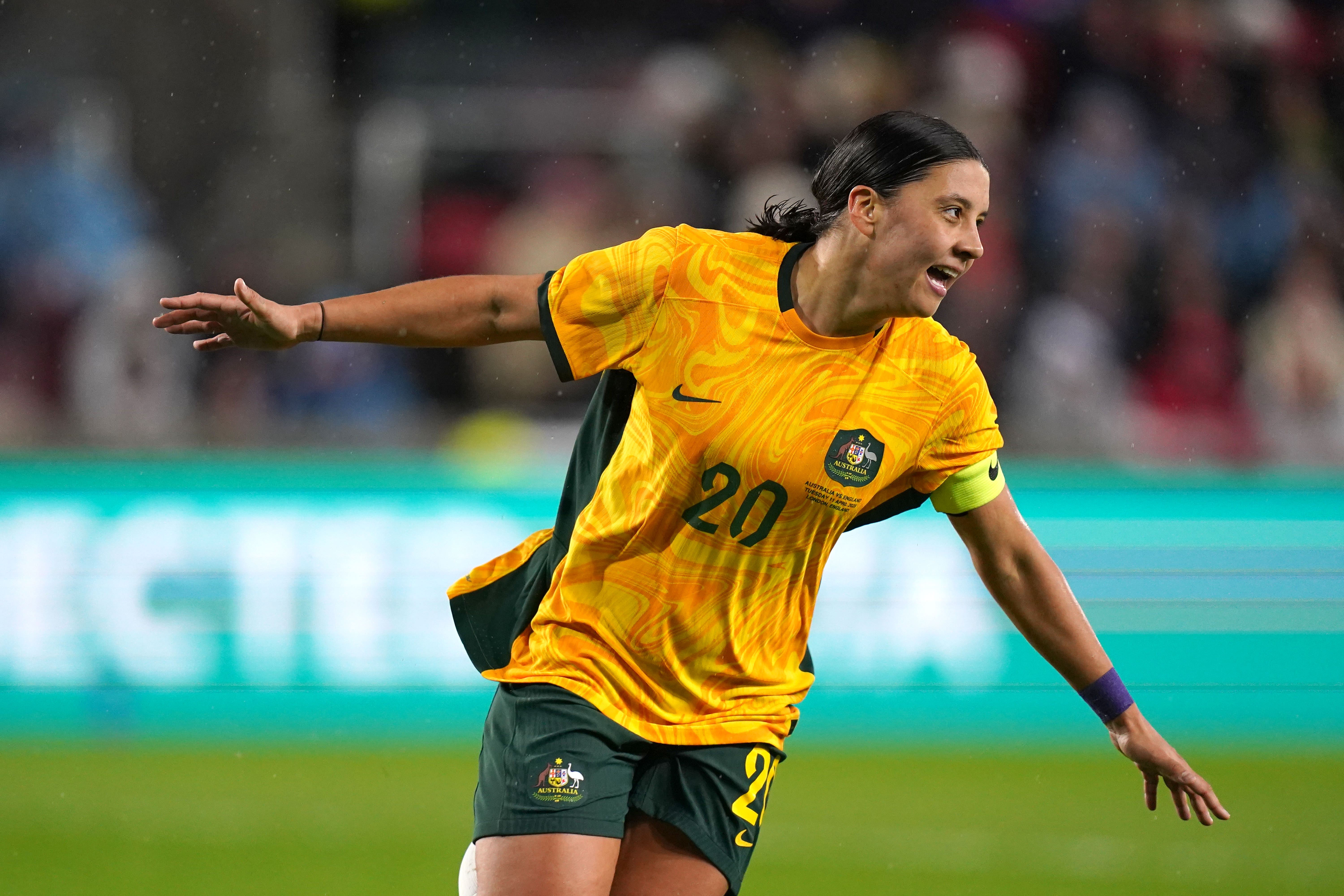 Captain Sam Kerr will sit out Australia’s first two World Cup matches after sustaining a calf injury in training (Adam Davy/PA)