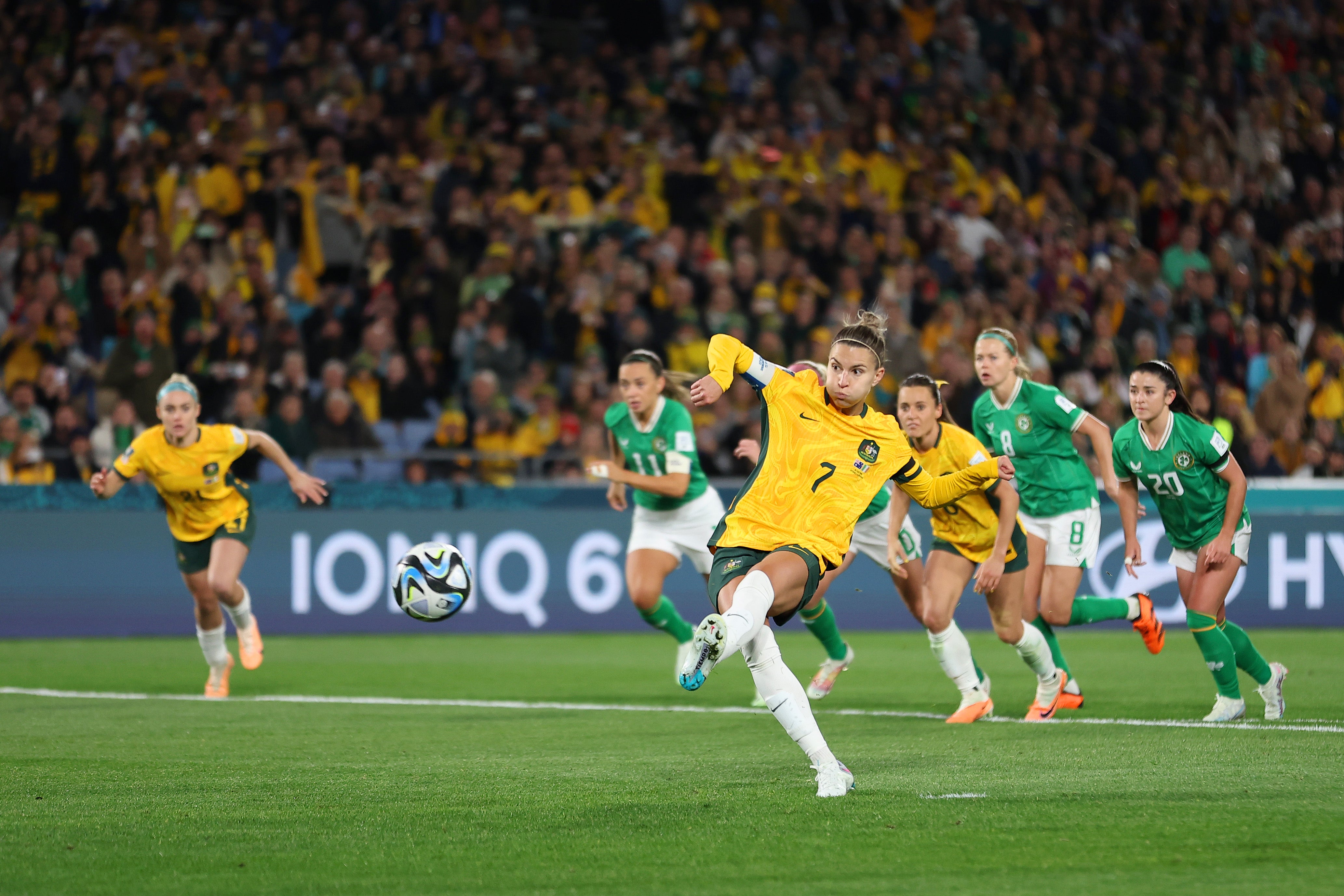 Catley converts a second-half penalty