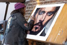 Johnny Depp self-portrait created during ‘challenging period’ of actor’s life goes on sale