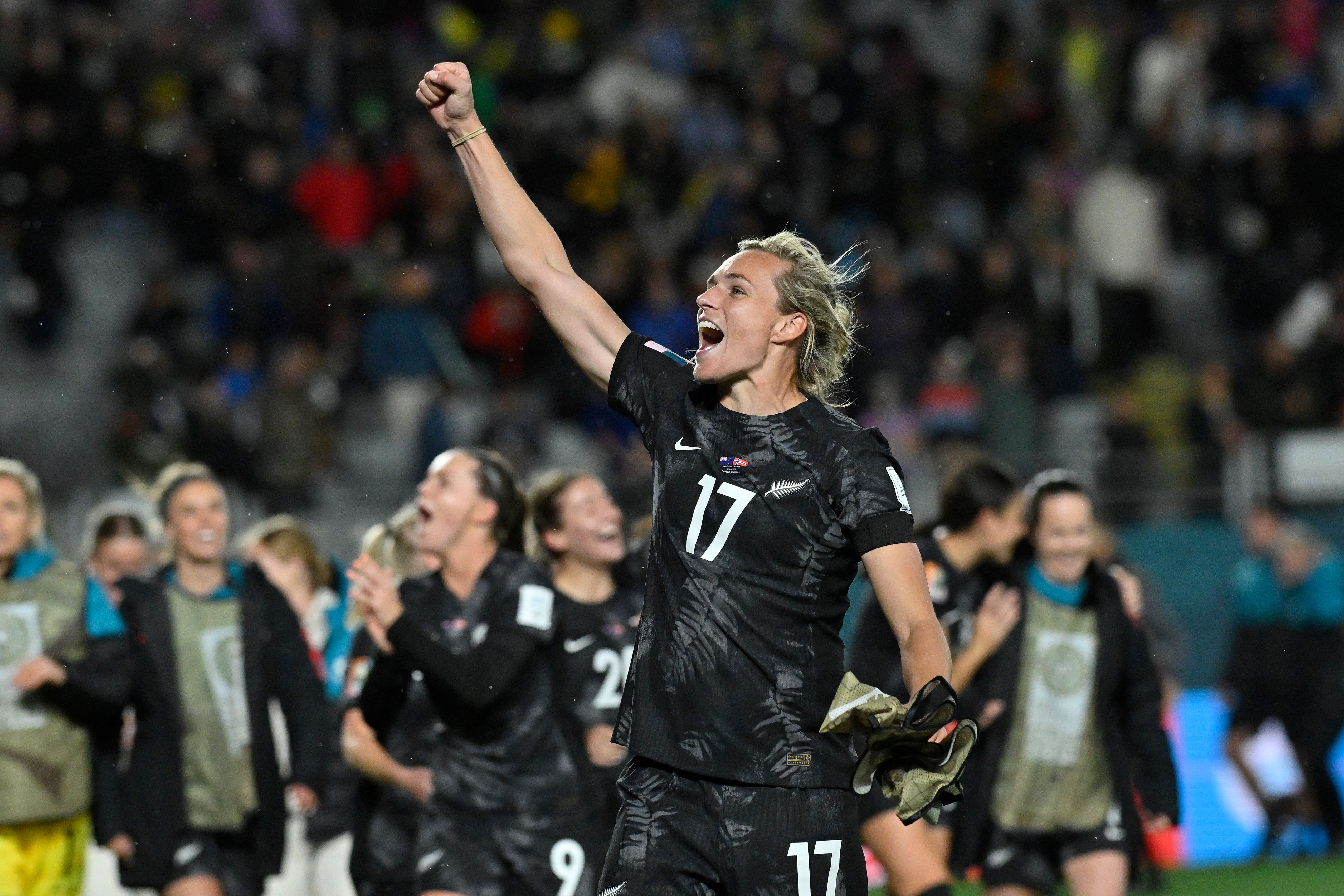 Hannah Wilkinson scored the winner as New Zealand opened with a win against Norway at Eden Park (Andrew Cornaga/AP)