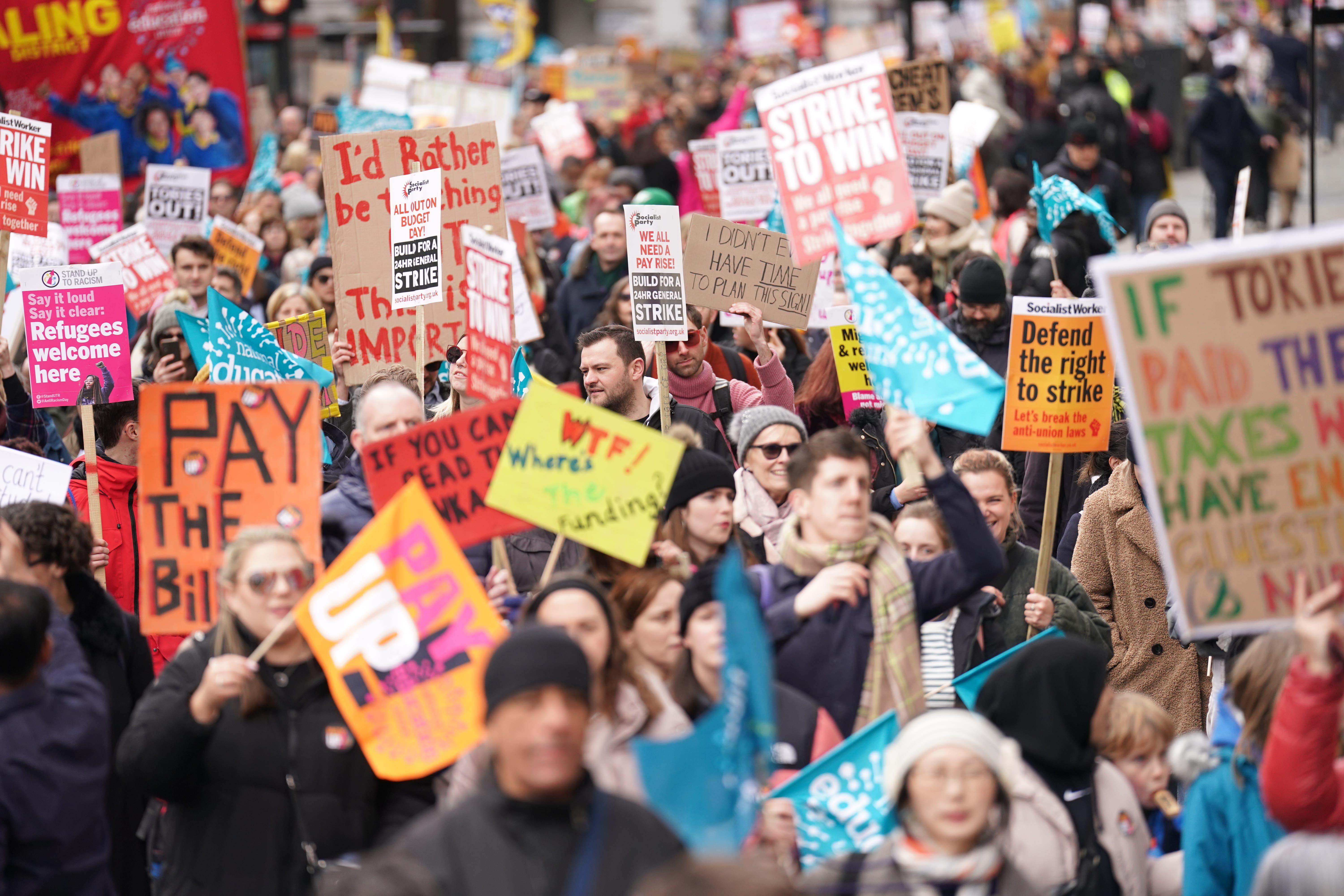 The legislation enables ministers to impose minimum levels of service during industrial action on workers deemed essential (Kirsty O’Connor/PA)