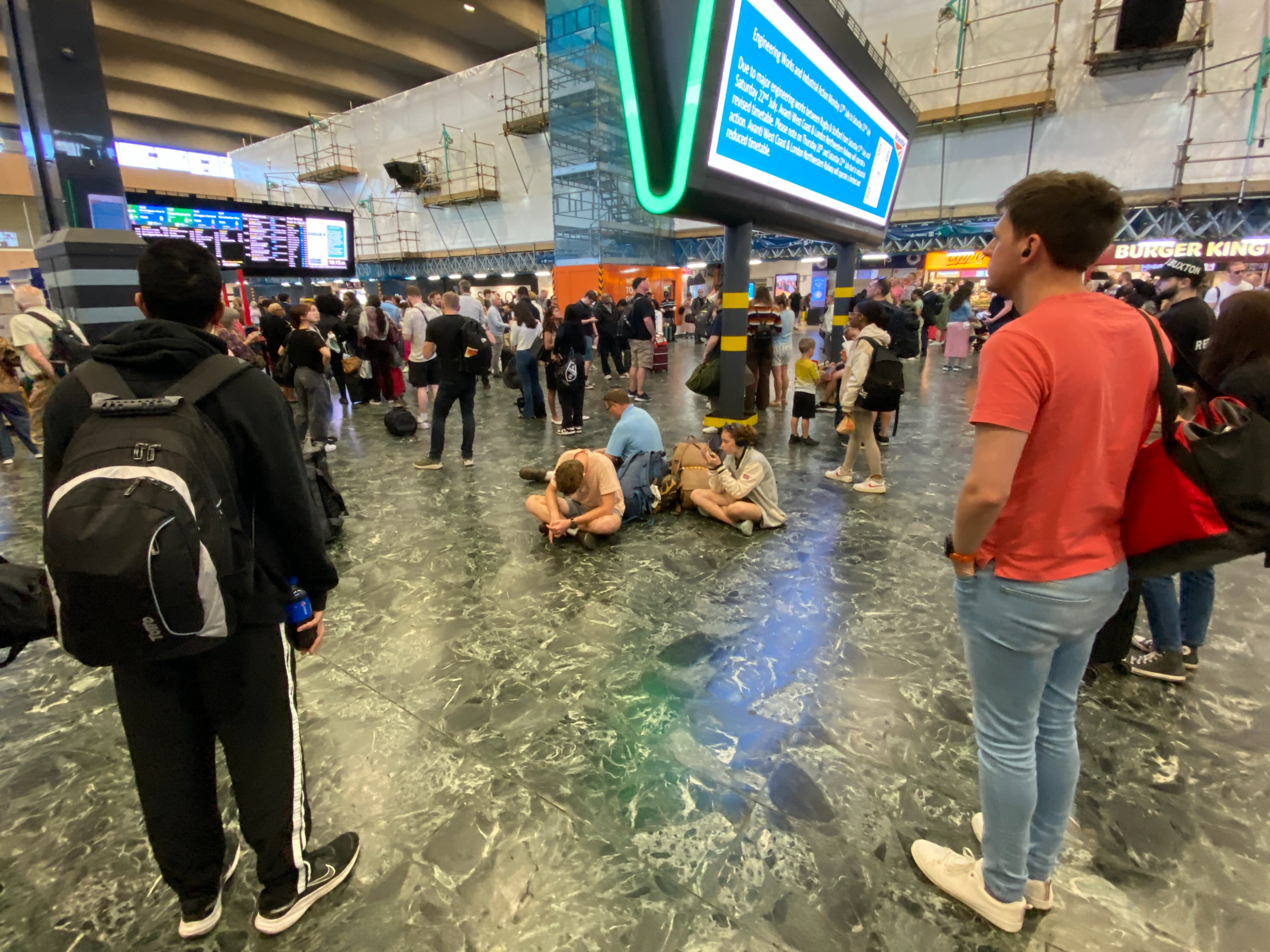 Going places? Passengers at London Euston station, hub for the West Coast main line, on a recent rail strike day