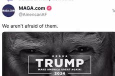 Trump shares sinister new video issuing apocalyptic threat to anyone who ‘f***s around with us’