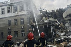 Two wounded and buildings damaged as Odesa pounded by third night of Russian air strikes