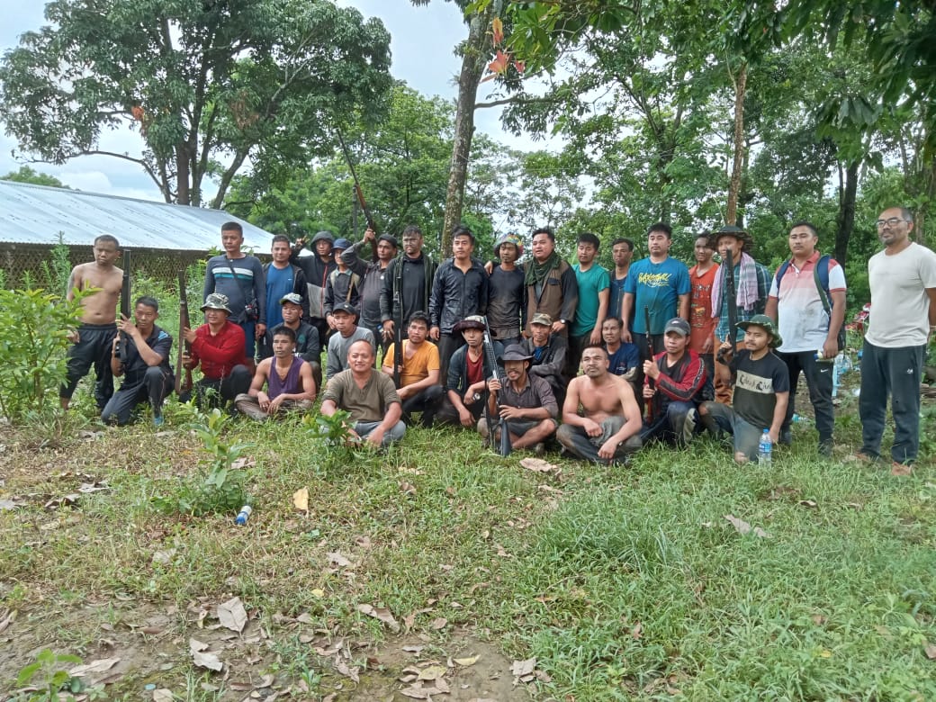 Meitei recruits after weapon training in Kadangband