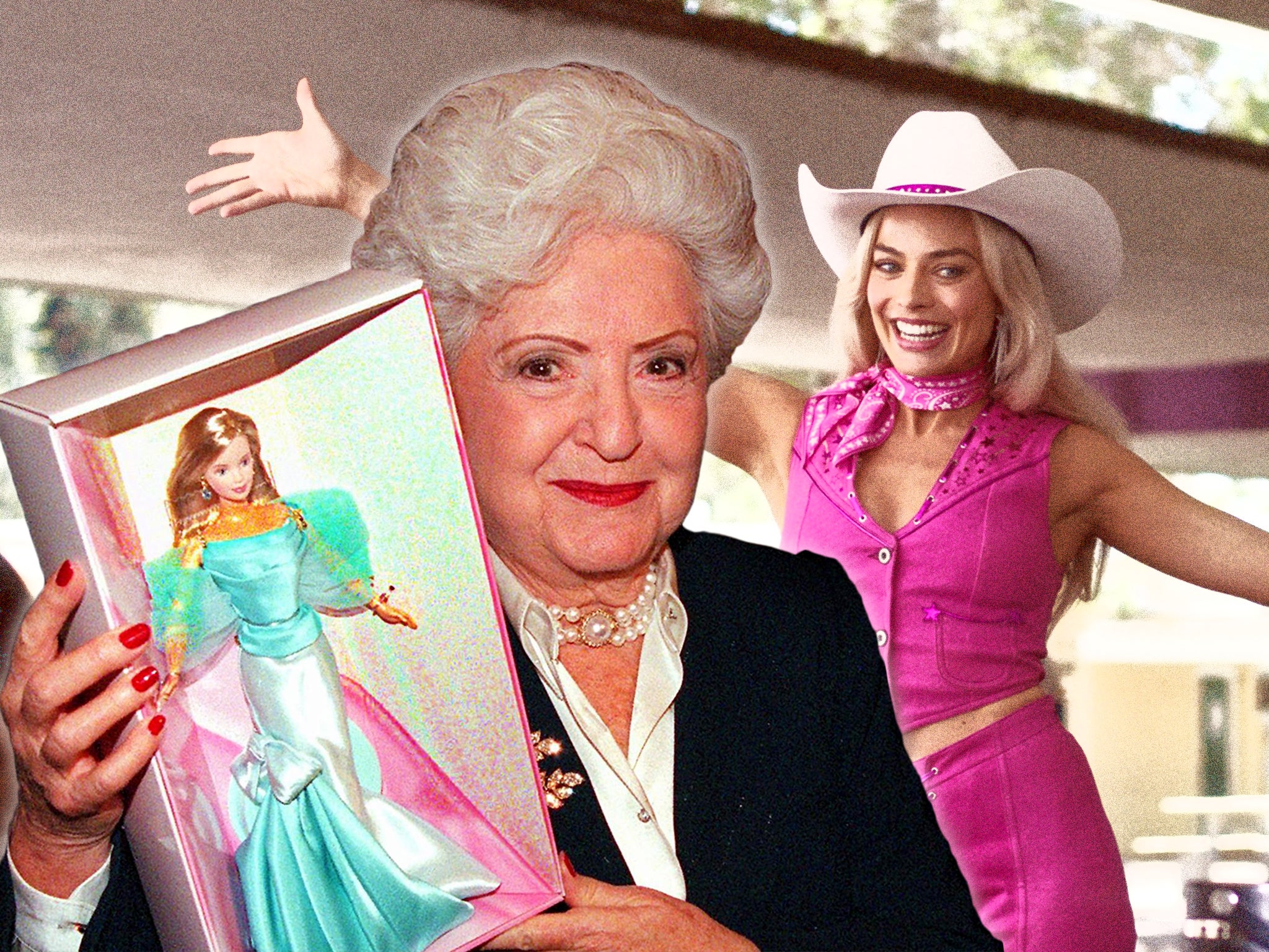 ‘Somehow, my life has revolved around breasts’: Barbie inventor Ruth Handler in 1999, and Margot Robbie in the new ‘Barbie’ movie