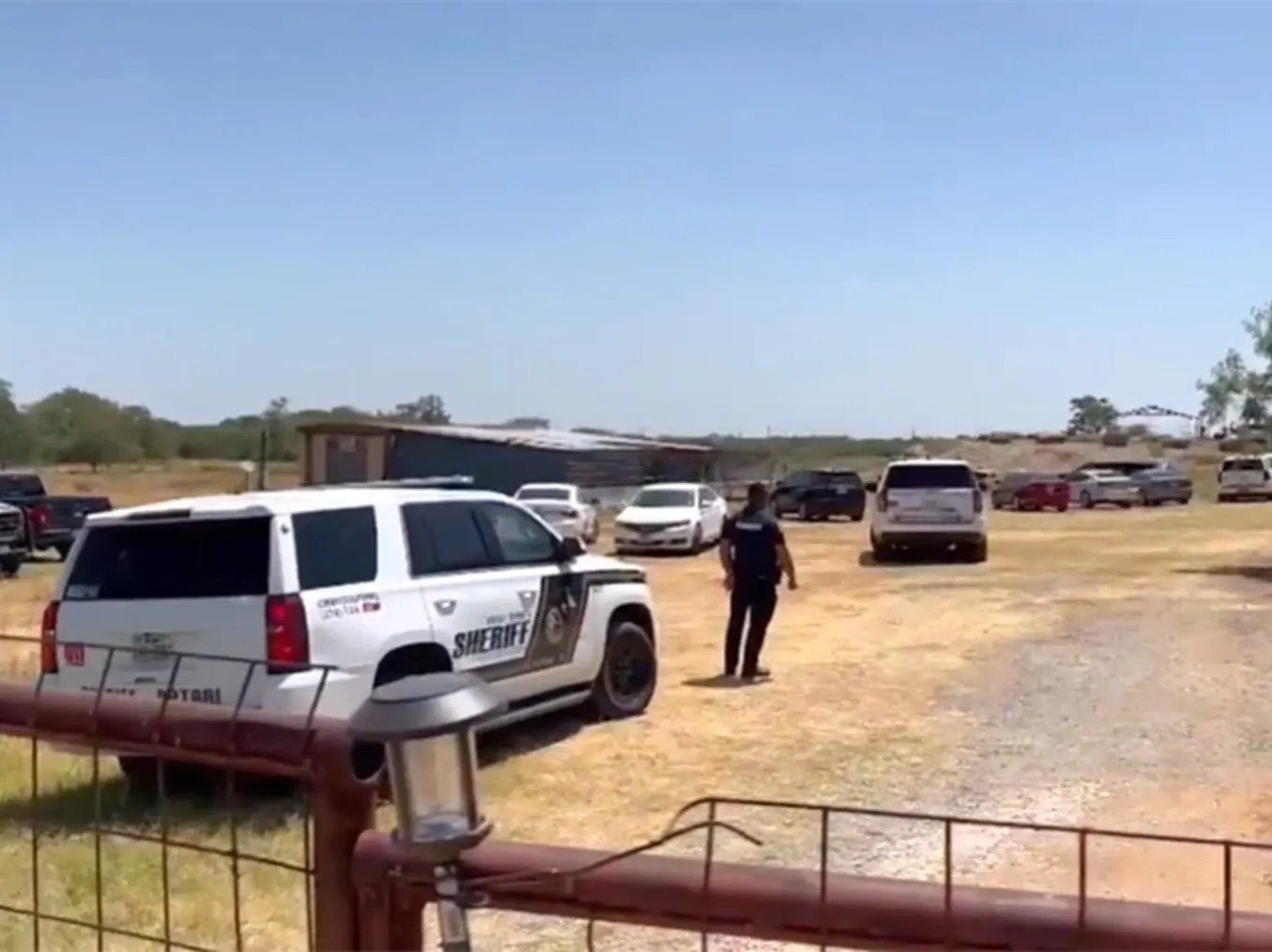 Police at the ranch in Bexar County, Texas