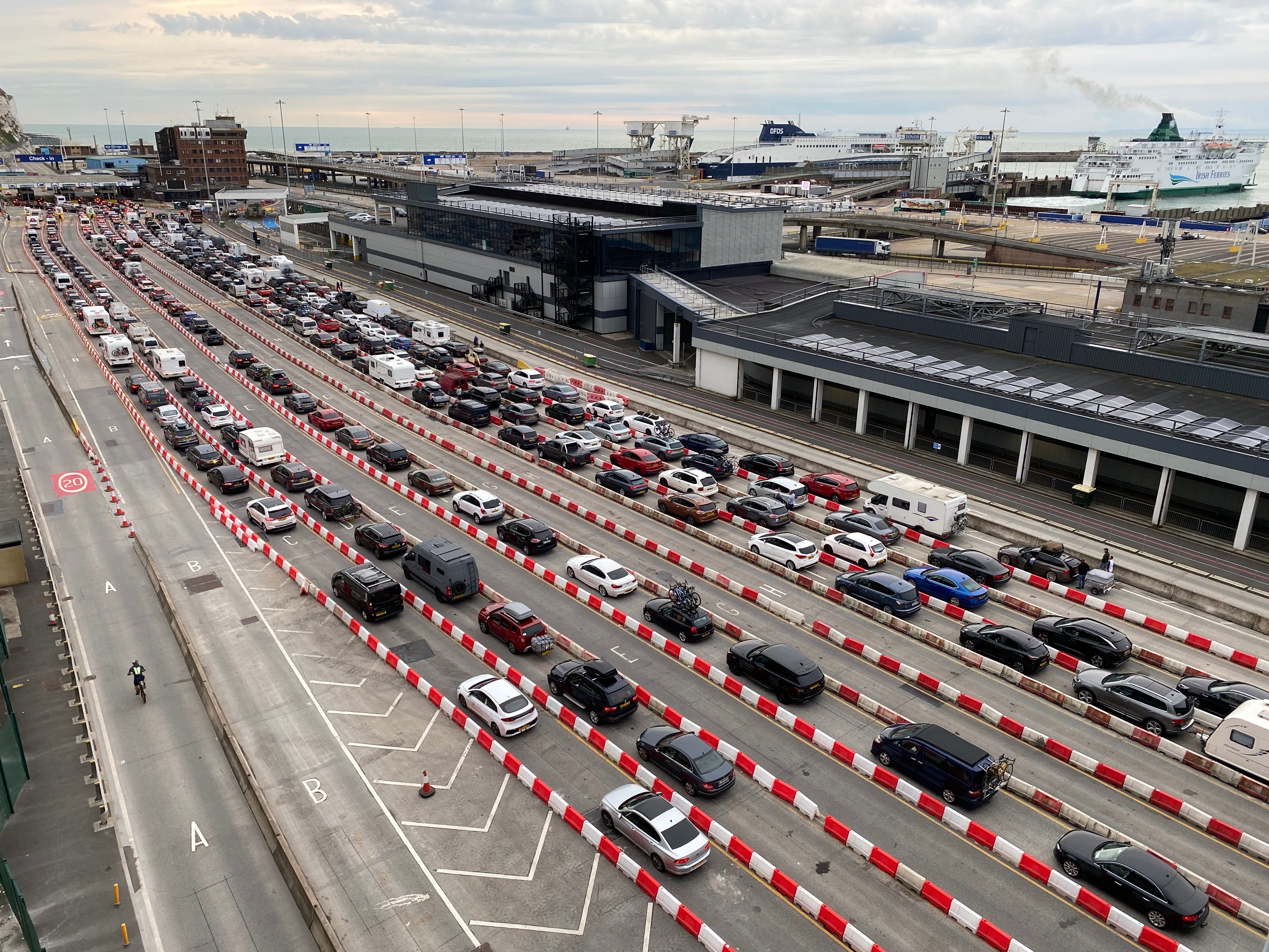 Queue times have hit 90 minutes in Dover