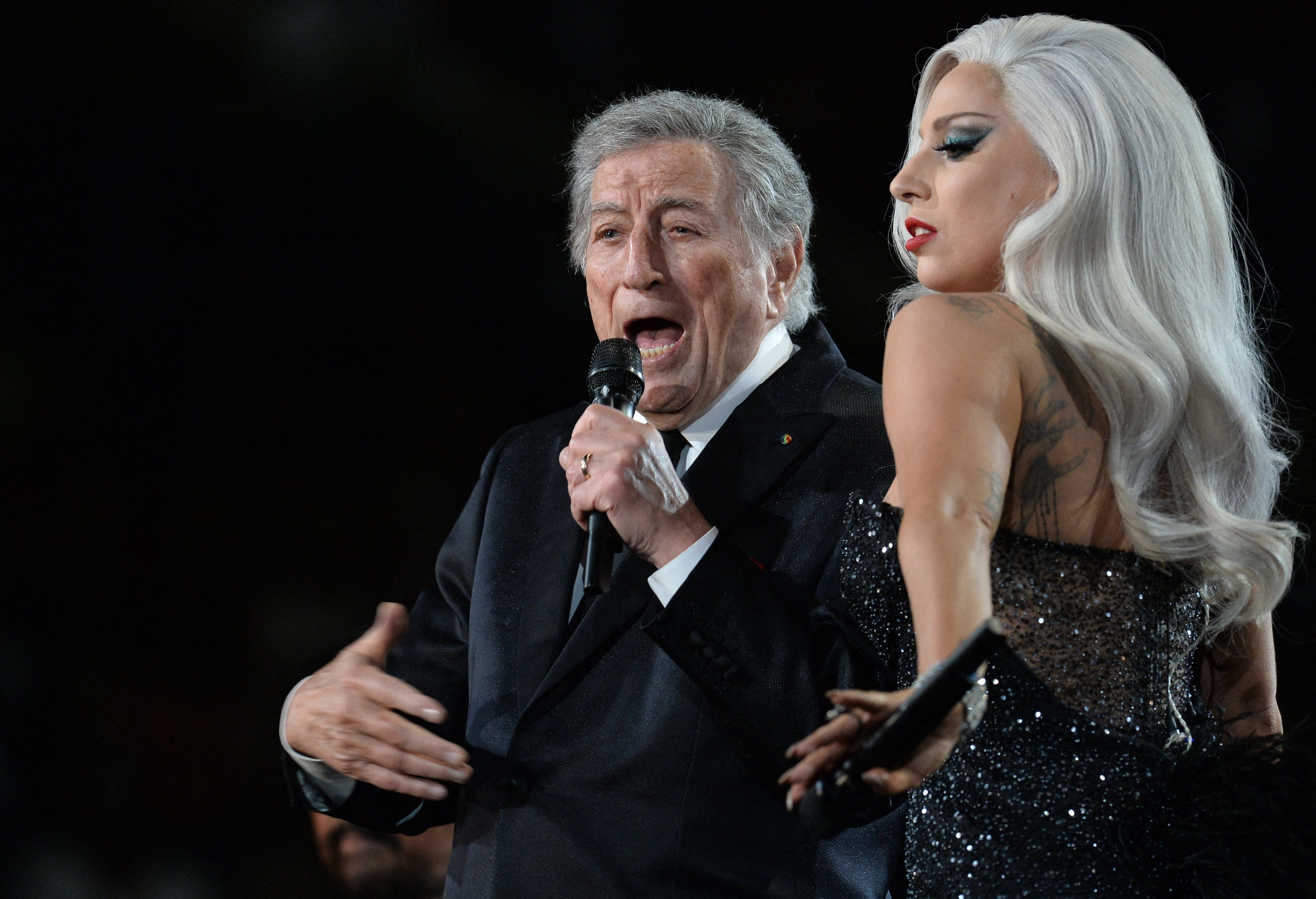 Bennett and Lady Gaga perform at the 57th Annual Grammy Awards in Los Angeles