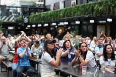 England fans cheer as Lionesses beat Haiti in opening World Cup match