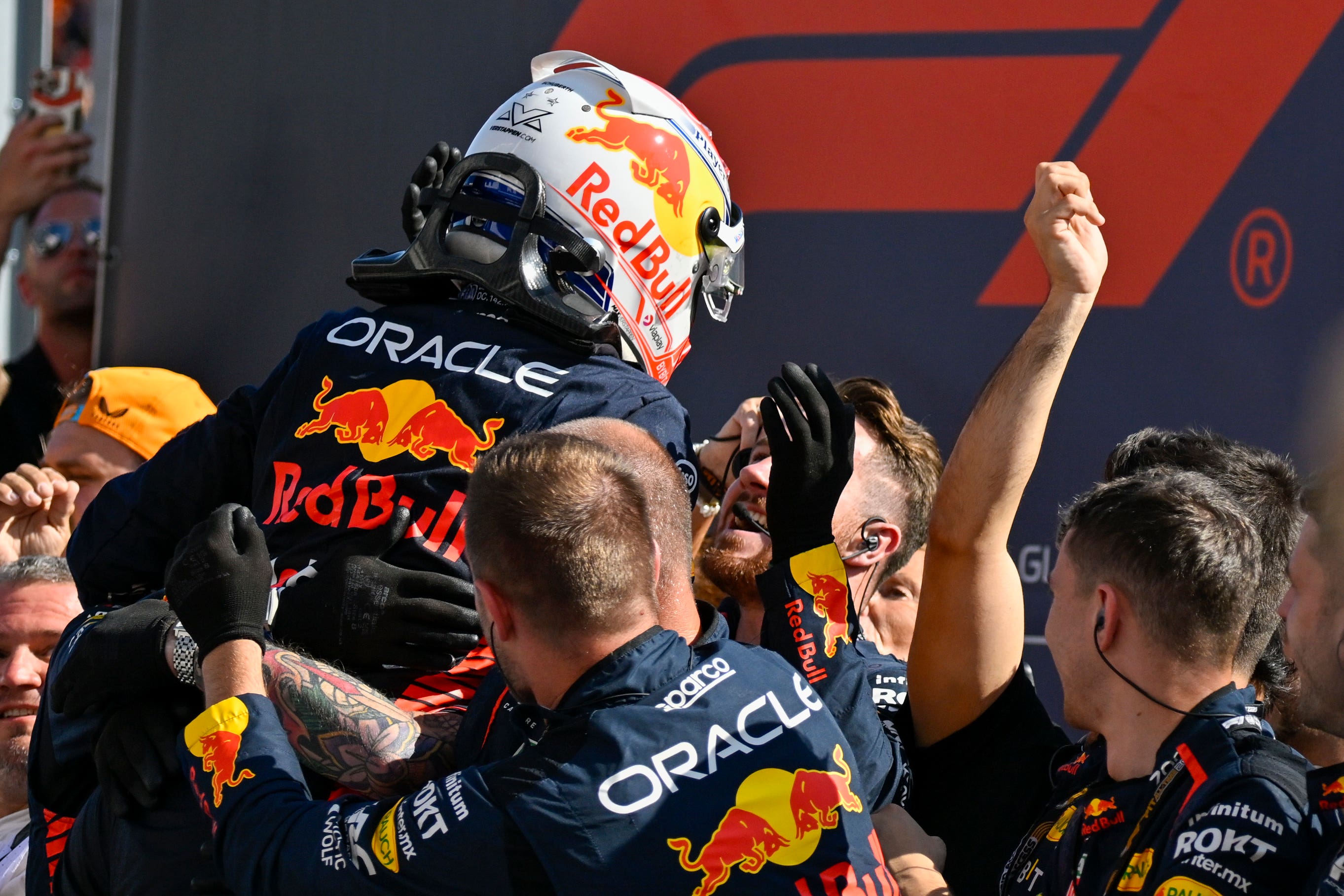 Verstappen claimed his seventh win in a row and Red Bull’s 12th on the spin