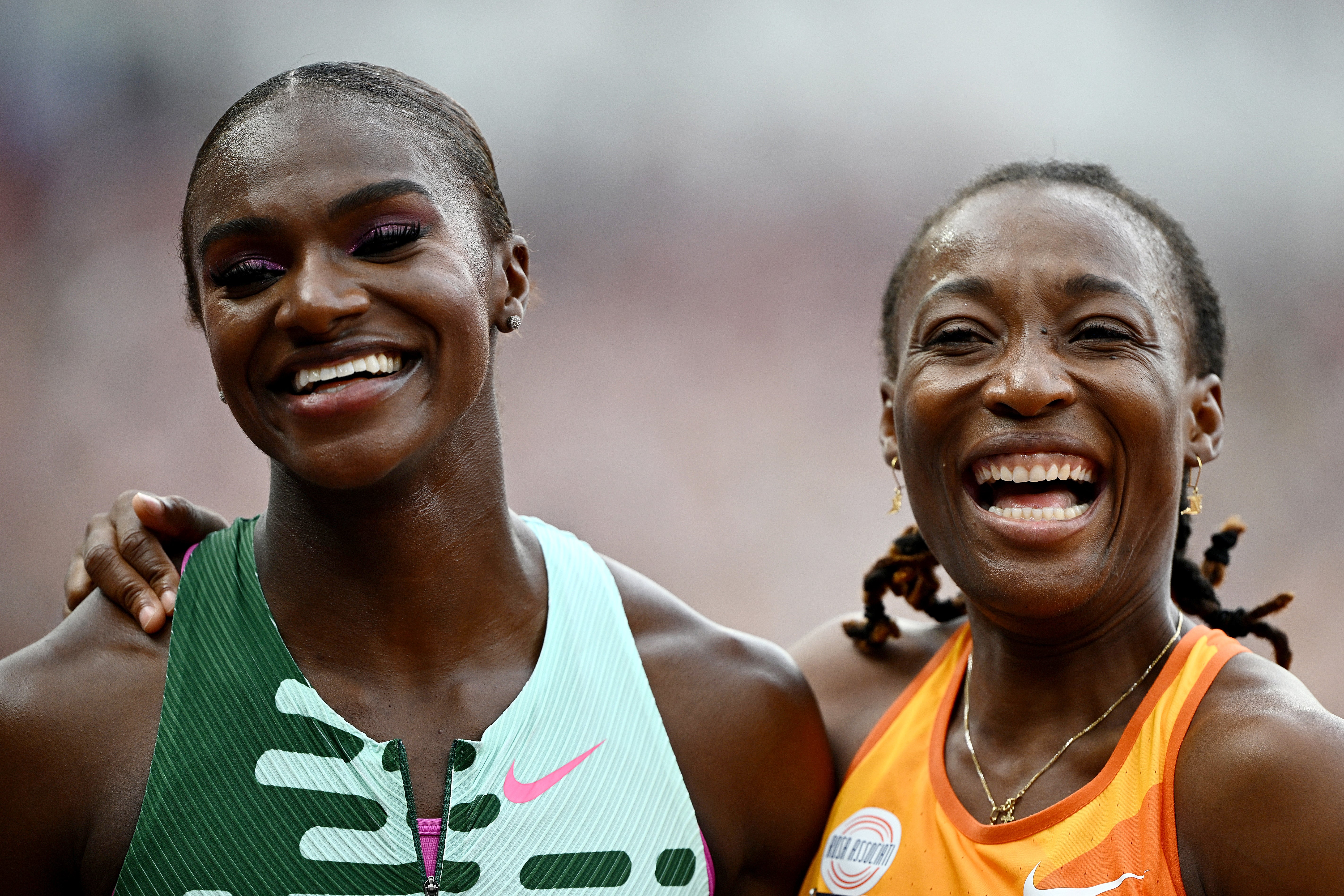 Dina Asher-Smith was beaten by a flying Marie-Josee Ta Lou in the women’s 100m