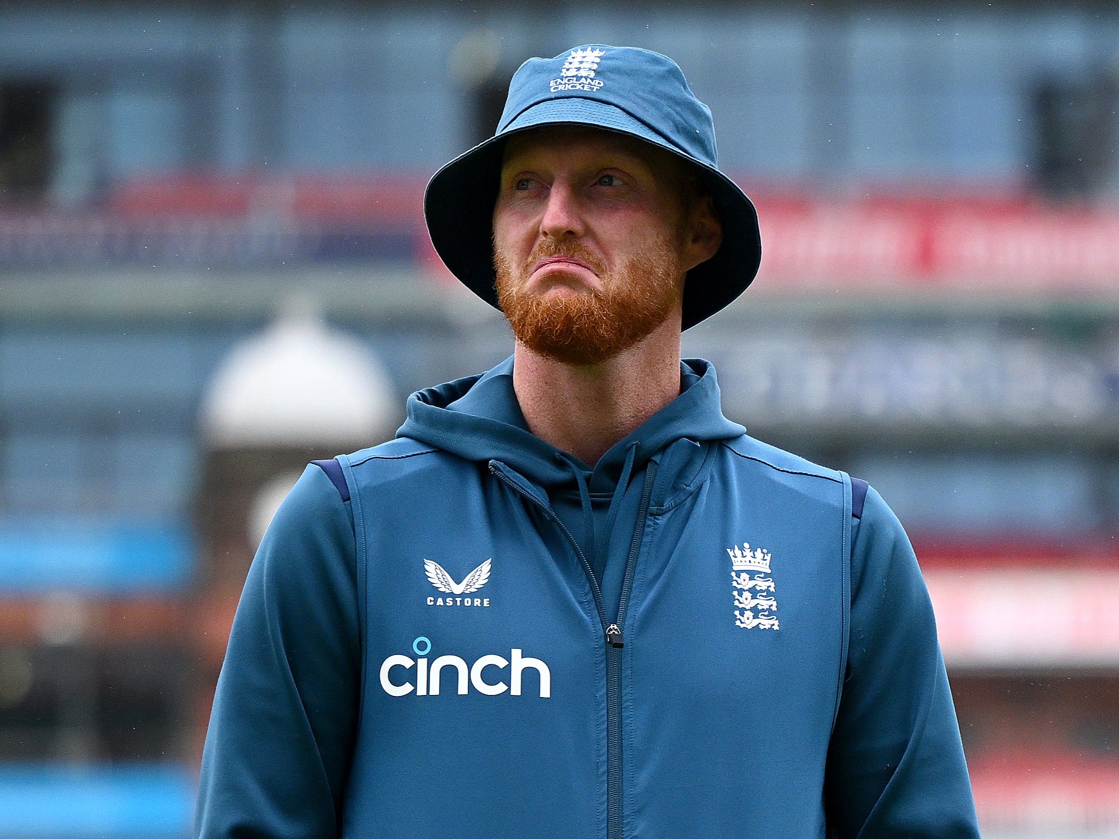 Stokes had to watch on as the rain ended England’s chances of victory