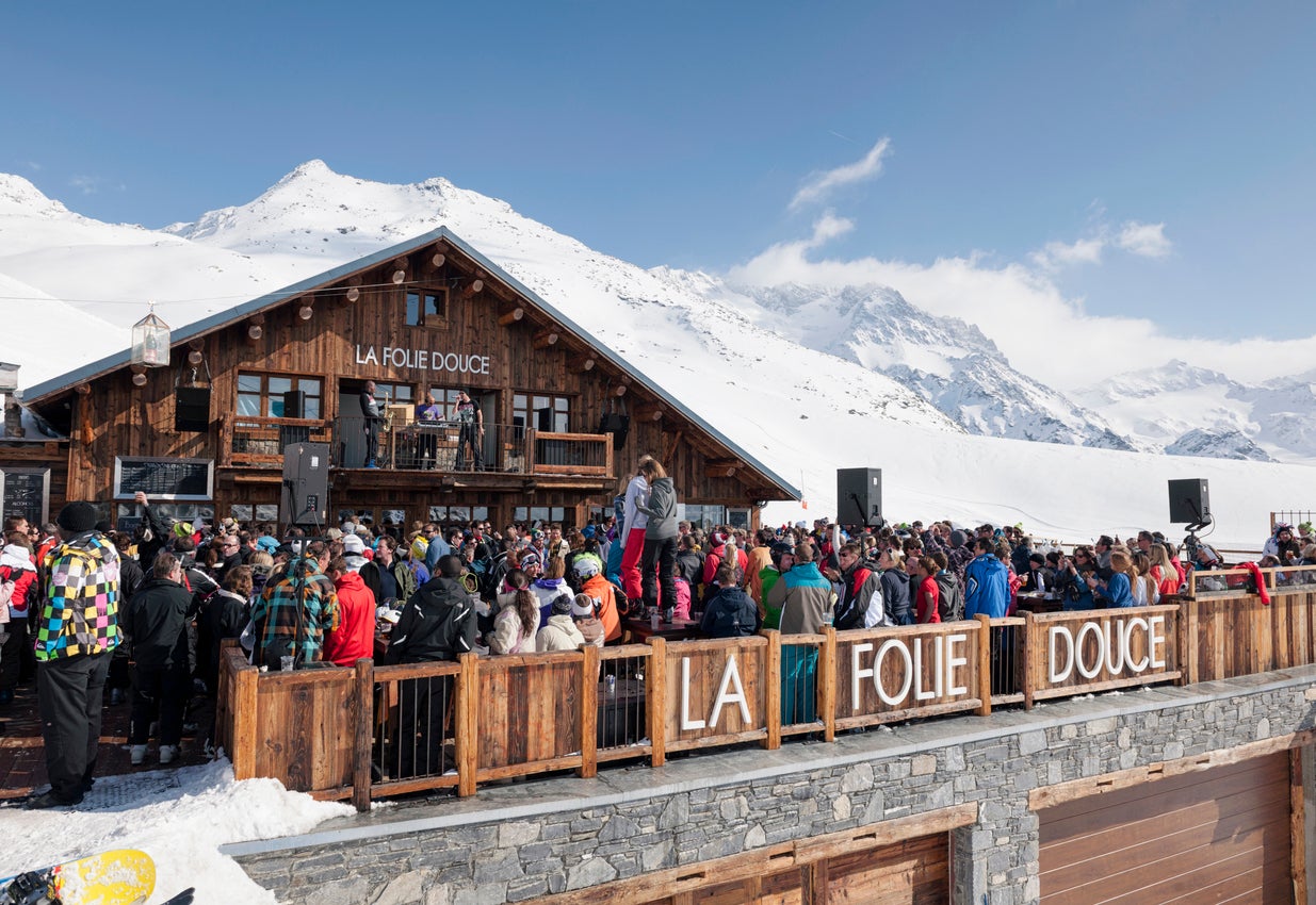 Val Thorens is the highest-located resort in the Trois Vallees region