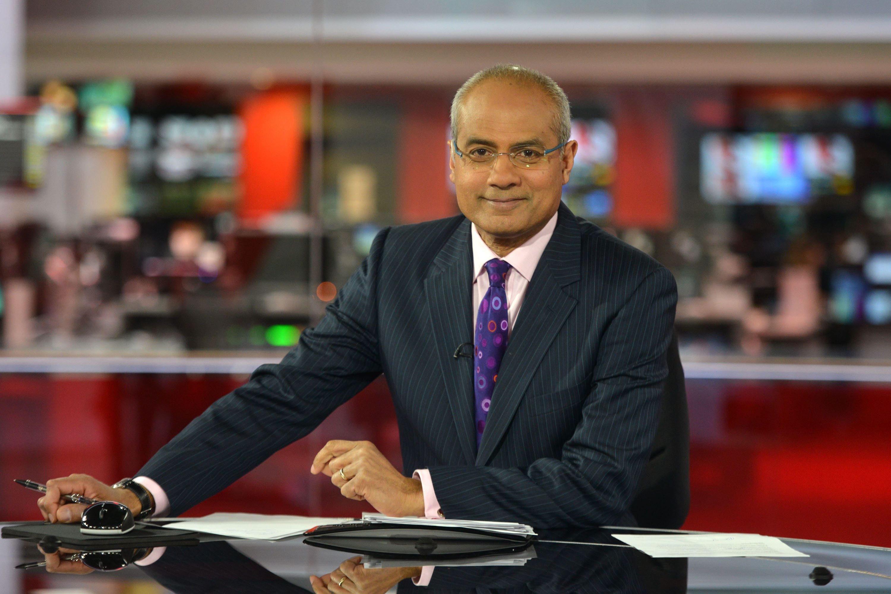 BBC newsreader George Alagiah has died after being diagnosed with bowel cancer (Jeff Overs/BBC/PA)