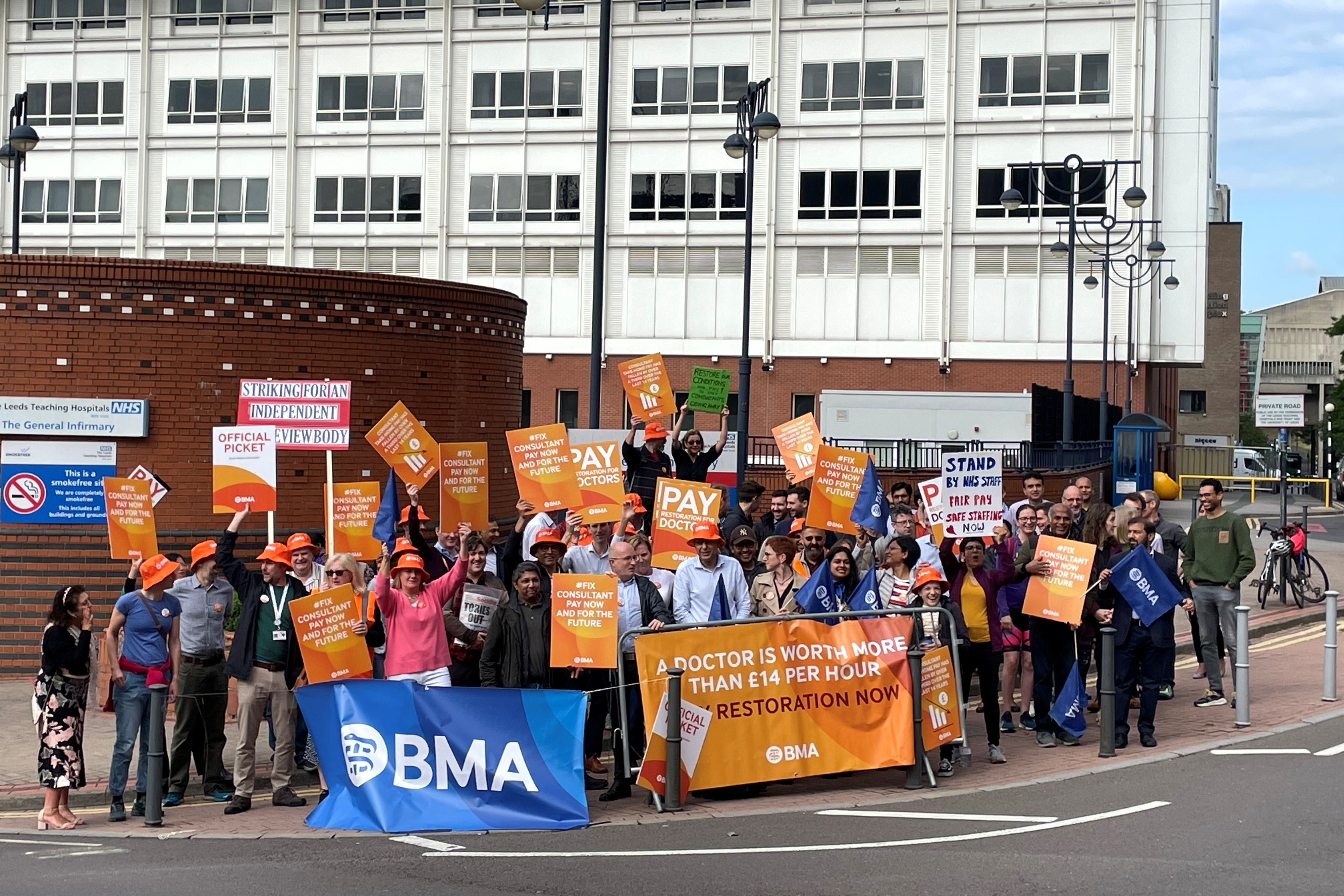 The first walkout by consultants in England in almost 50 years led to thousands of appointments being cancelled (Dave Higgens/PA)