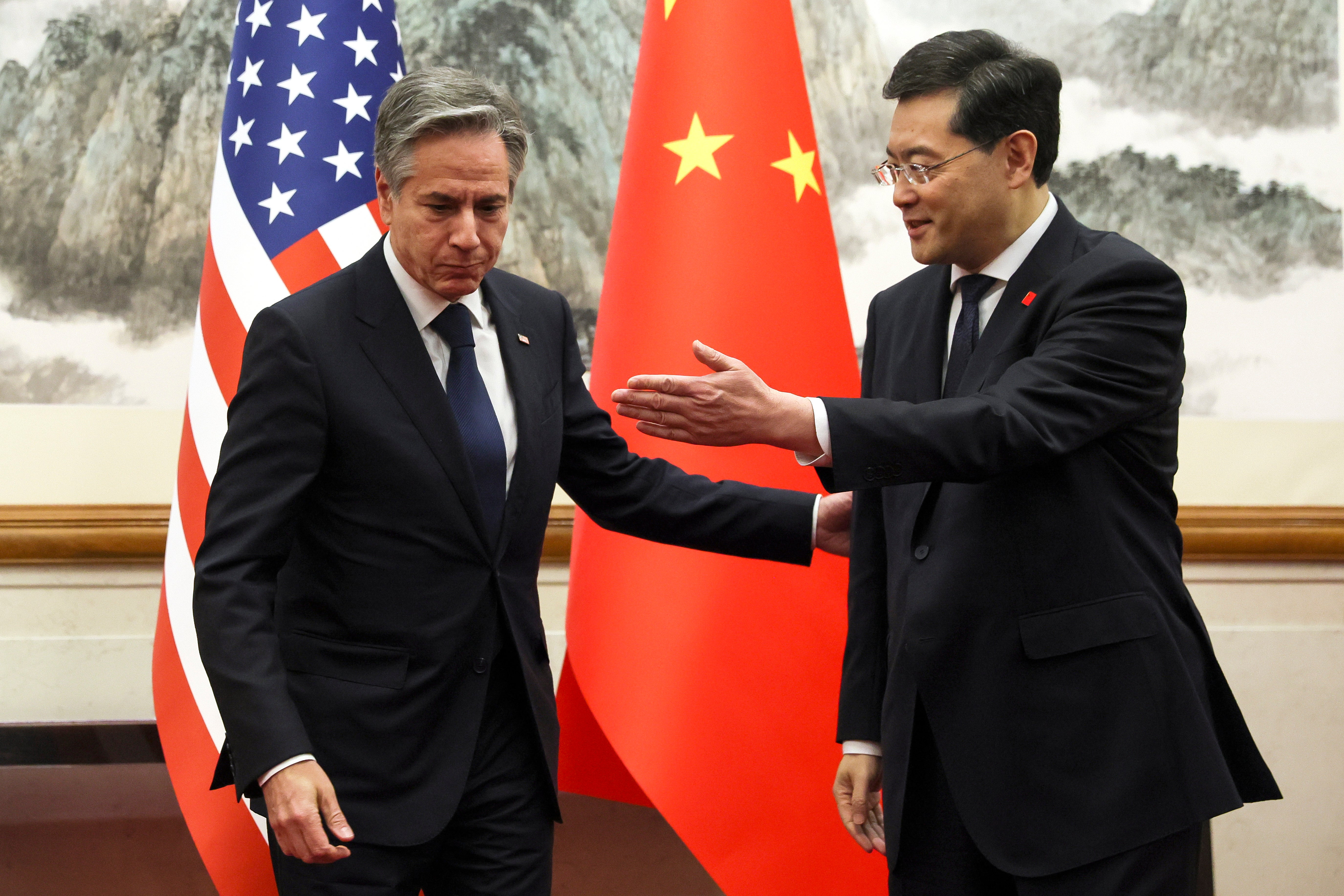 US secretary of state Antony Blinken with Qin Gang in Beijing, China, in June last year