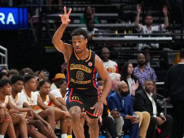 <p>Bronny James is on a path to follow his father into the NBA </p>