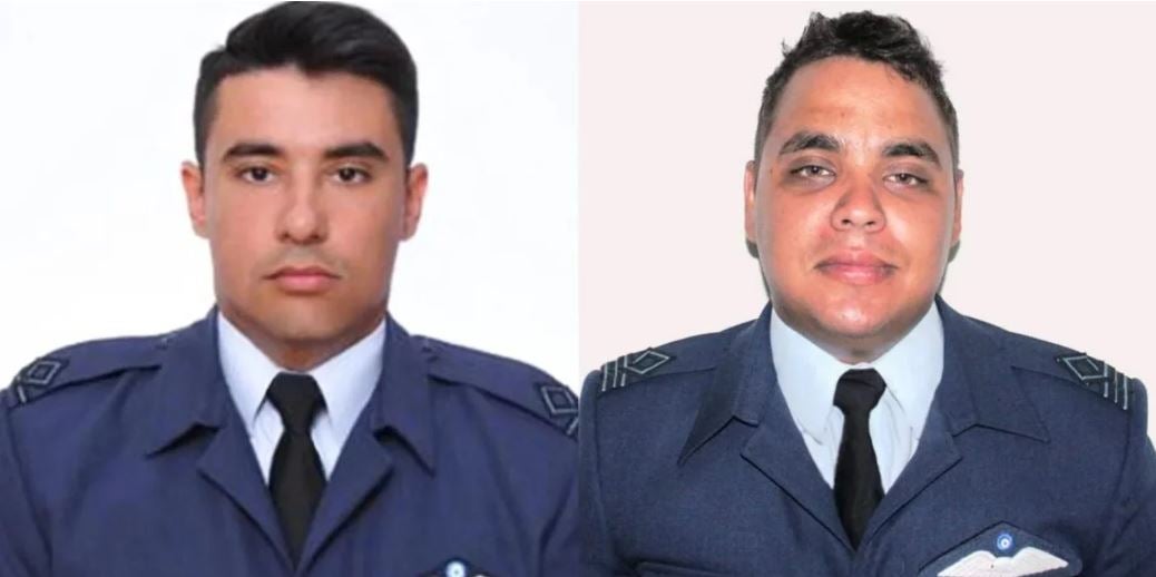 Commander Christos Moulas, 34, and copilot Pericles Stefanidis, 27, were killed when their plane, which had been dropping water, crashed