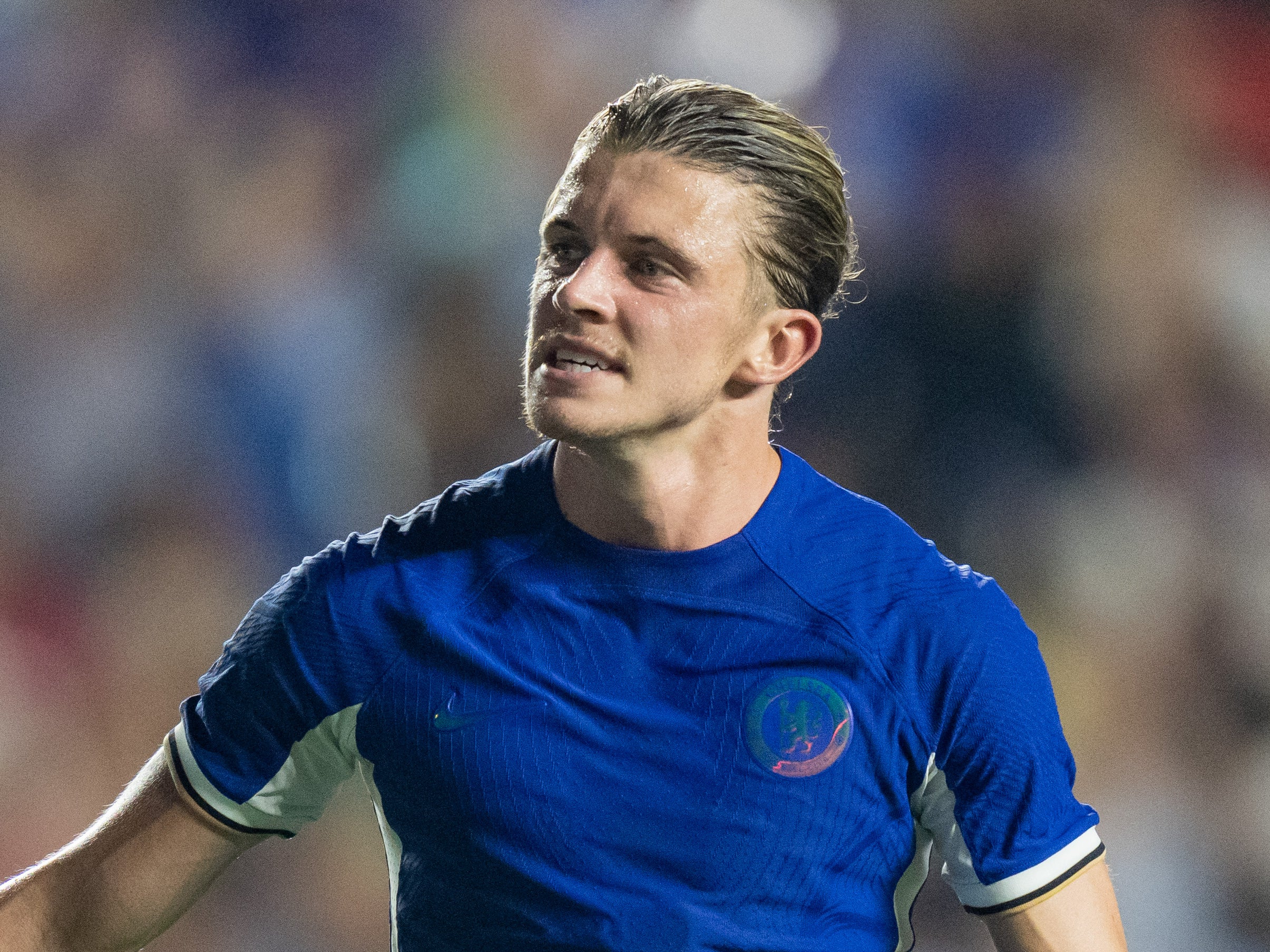 Conor Gallagher celebrates his goal against Wrexham