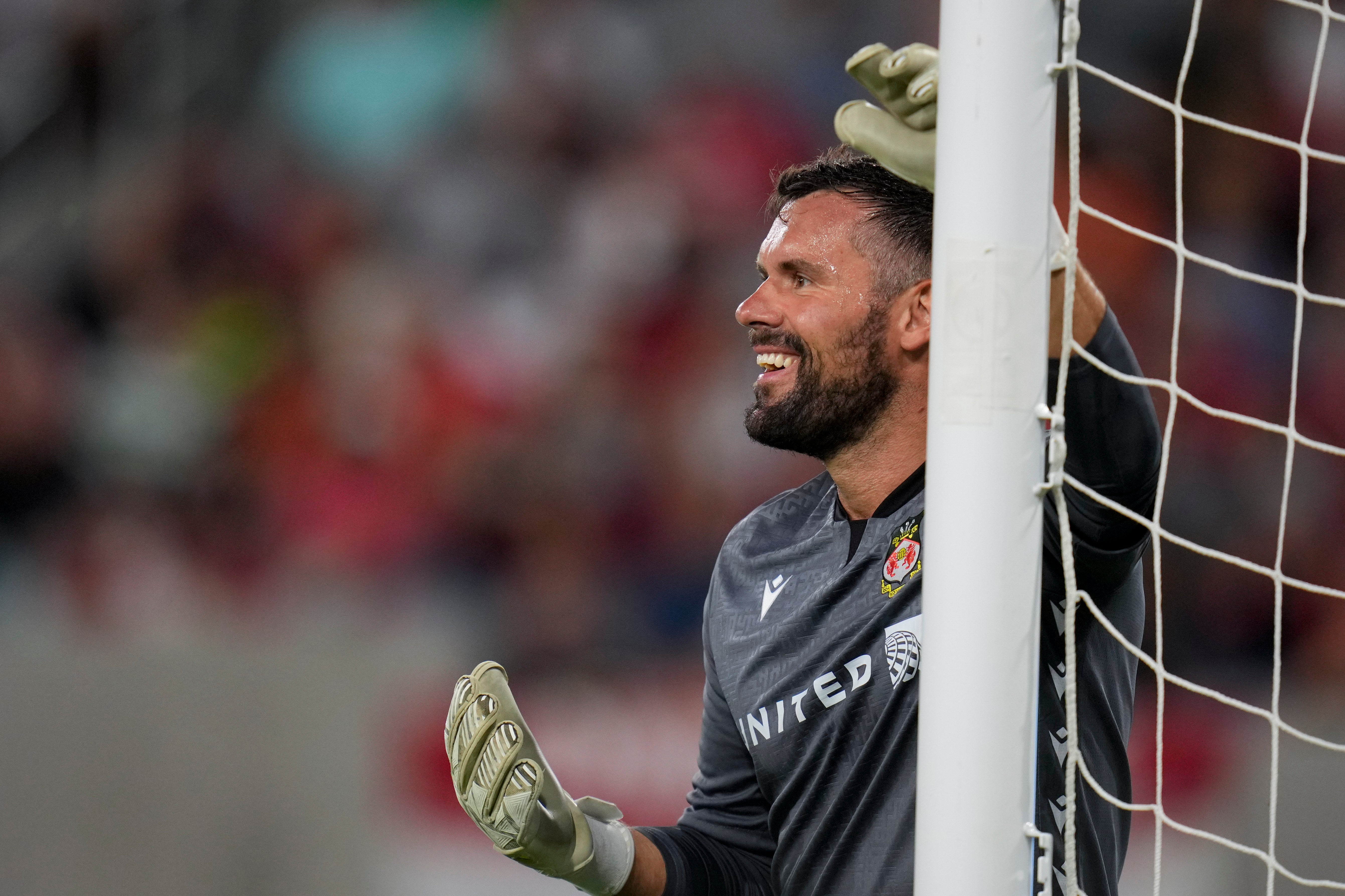 Ben Foster playing goalkeeper for Wrexham