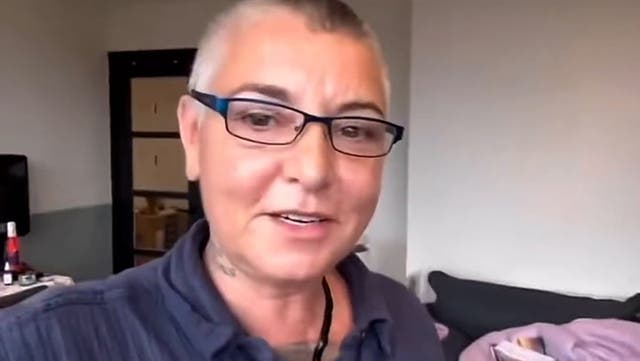 <p>Sinead O’Connor in a video she posted to Twitter just days before her death.</p>