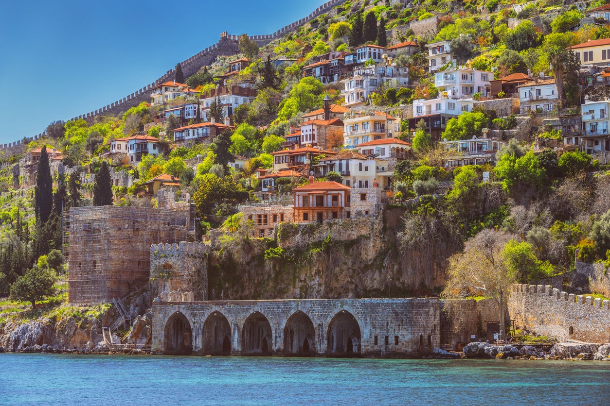 A view over the waterside in Alanya, a town in the Antalya region