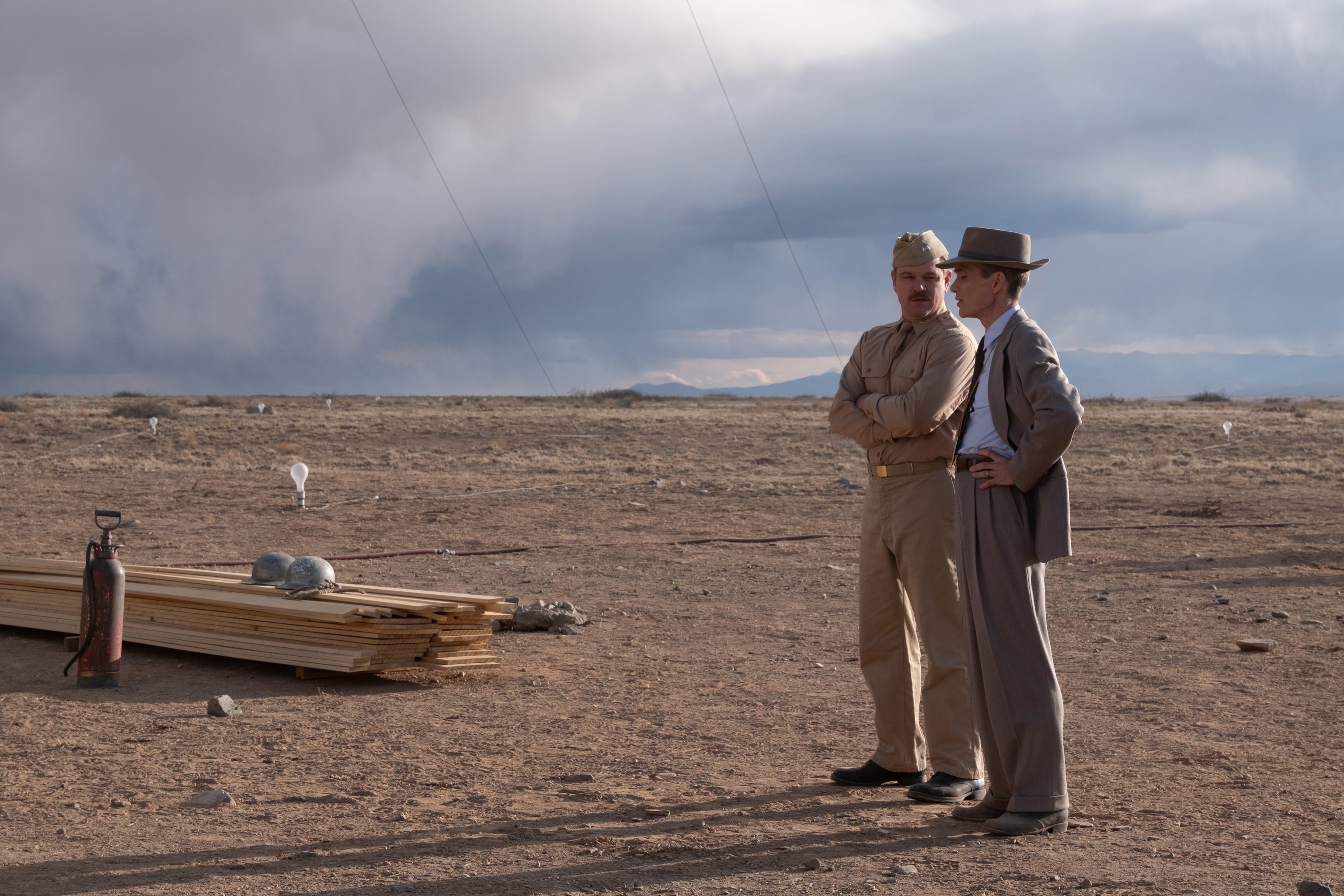 Matt Damon (left) and Cillian Murphy in ‘Oppenheimer’