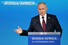 Putin promises African summit that Russia will make maximum efforts to avert a food crisis