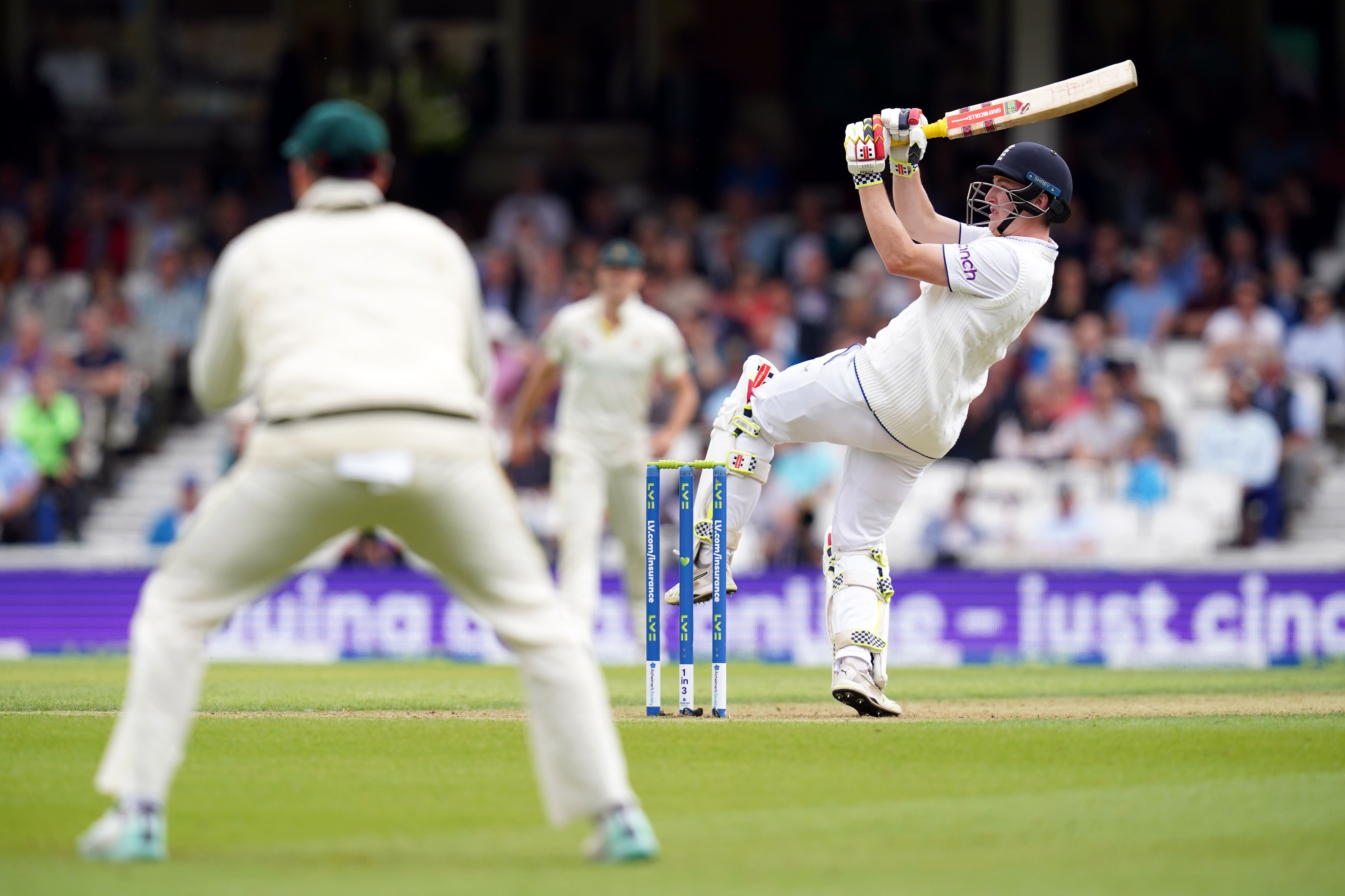 Harry Brook hits out against Australia (John Walton/PA).