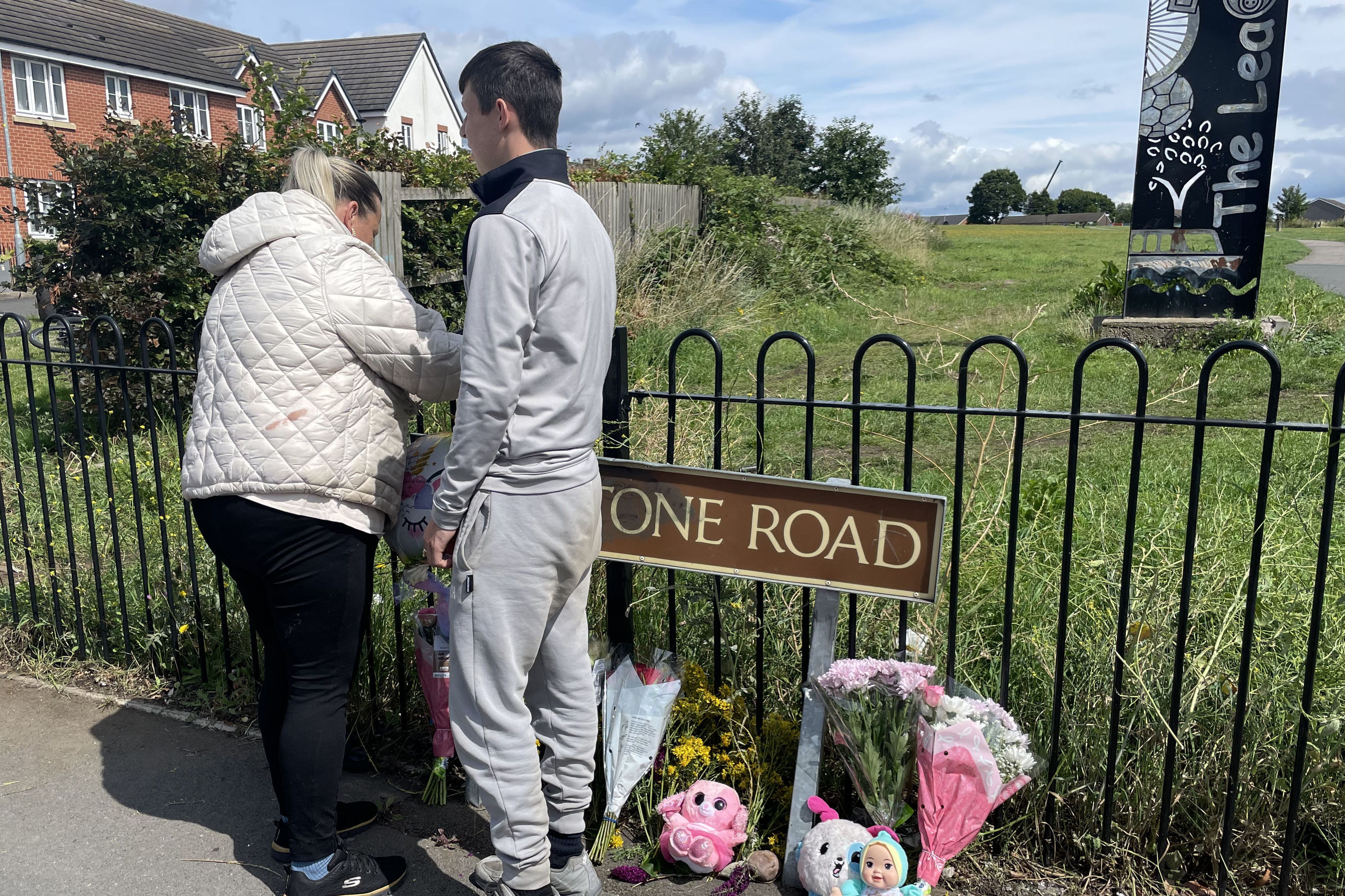 People leave flowers on Turnstone Road in Blakenall, Walsall (PA)